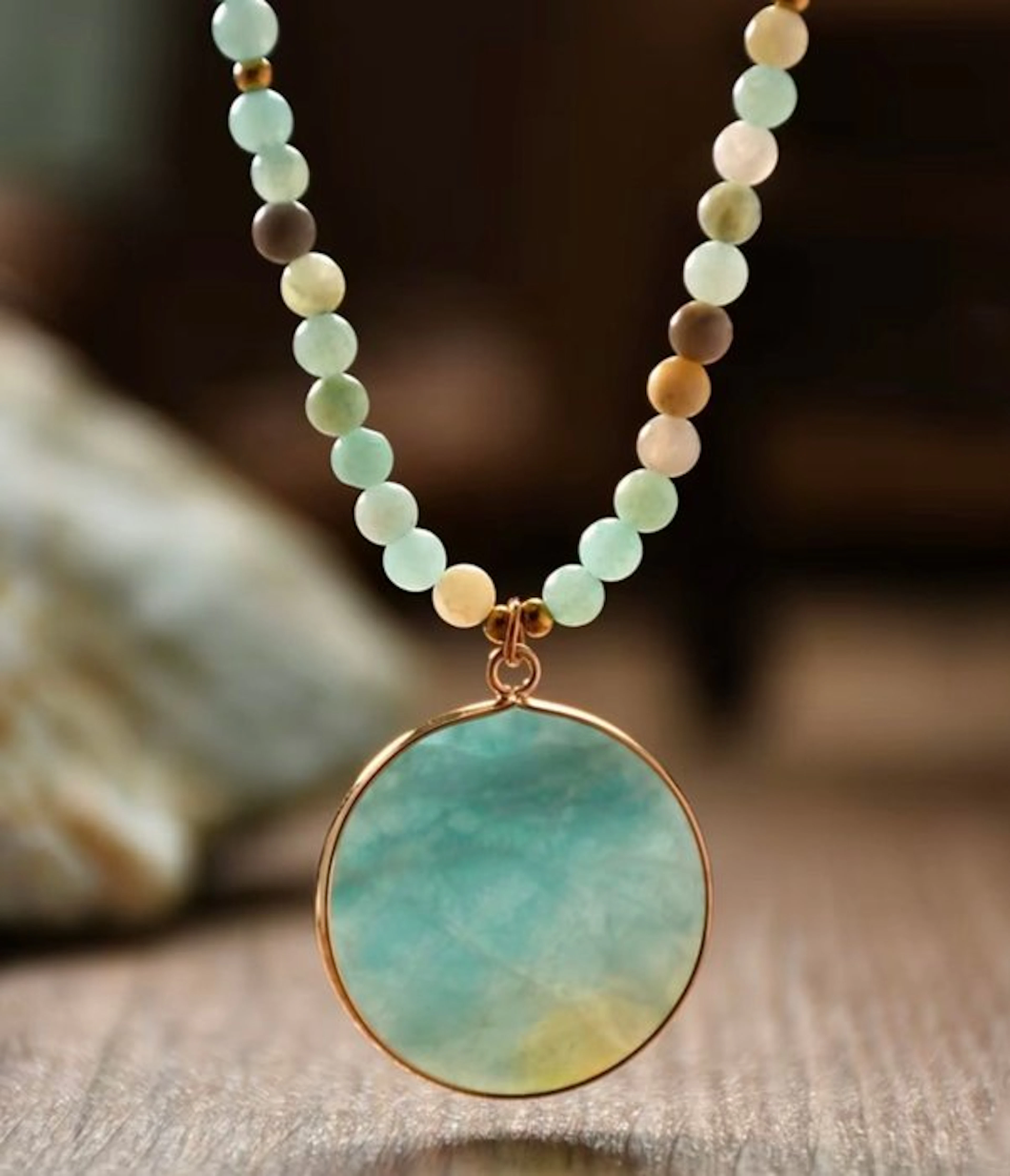 Amazonite - Necklace with pendant - Amazonite necklace