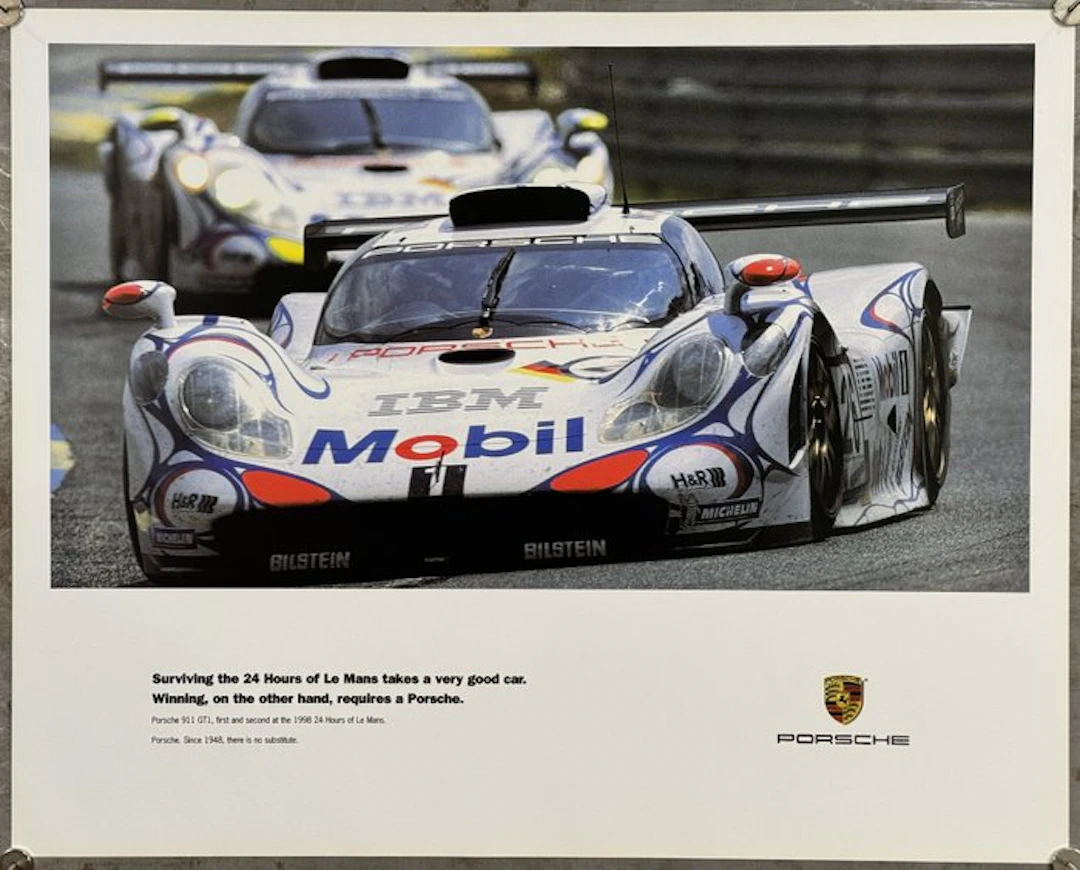 Porsche - 911 GT1 Le Mans 1998 | poster pubblicitario...