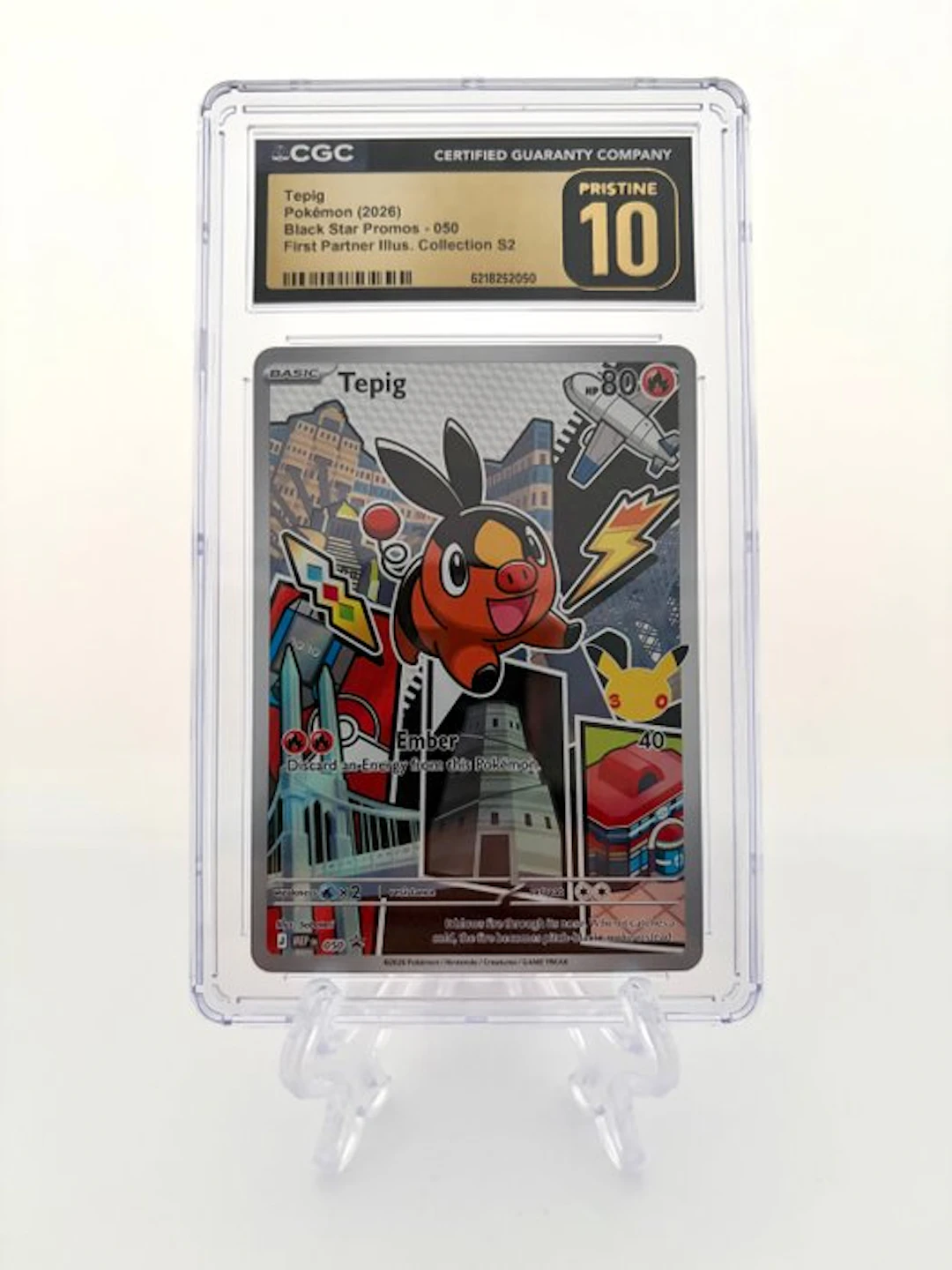 Pokémon - 1 Graded card - Tepig - First Partner...