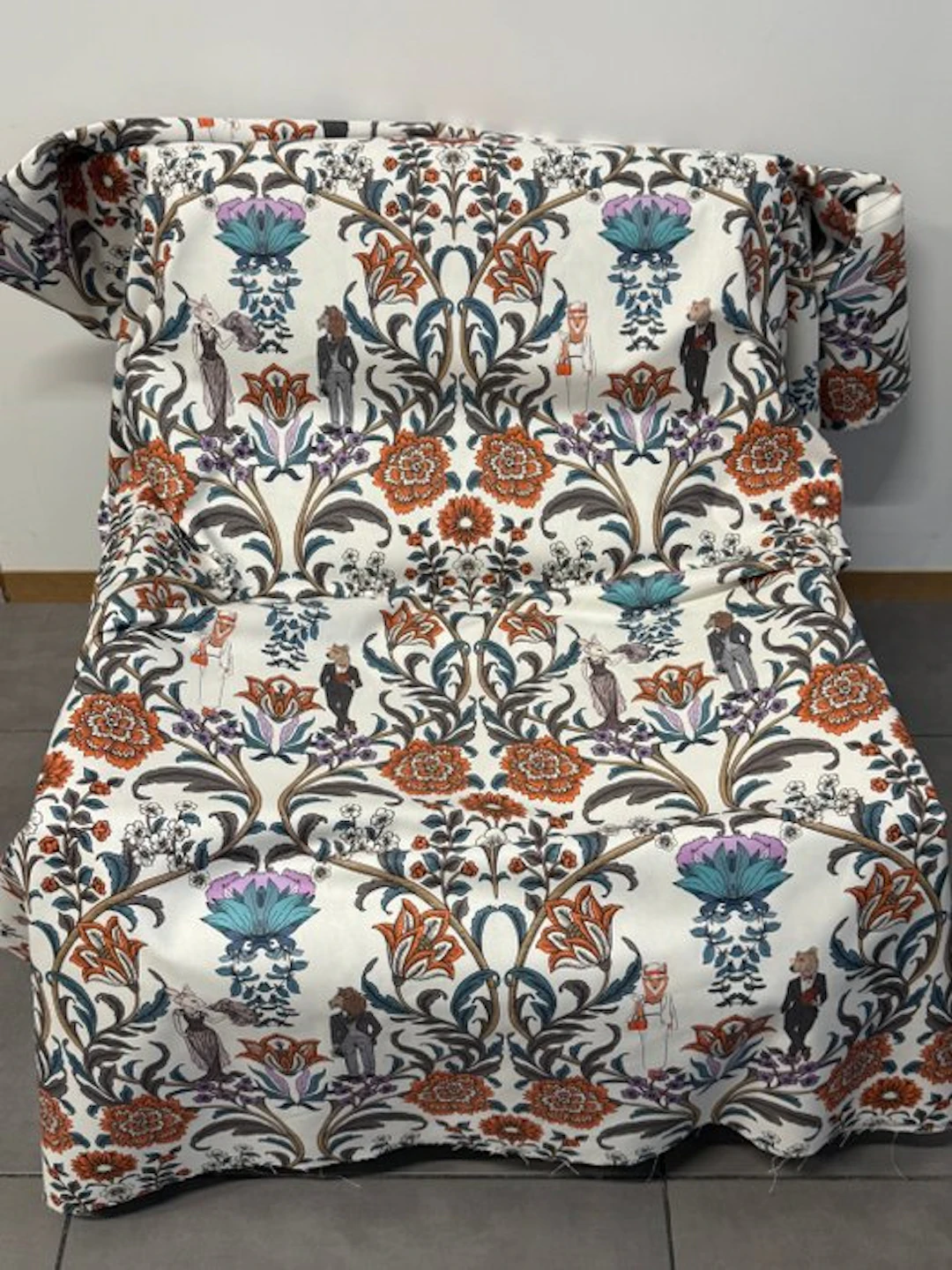 GCFabrics – Cotton Upholstery Fabric “Botanical Bestiary”...