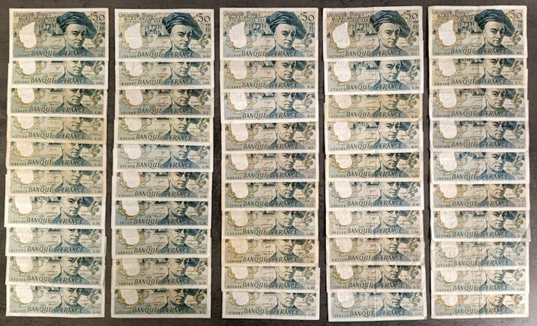 France. - 50 x 50 Francs - Various Dates (No reserve price)