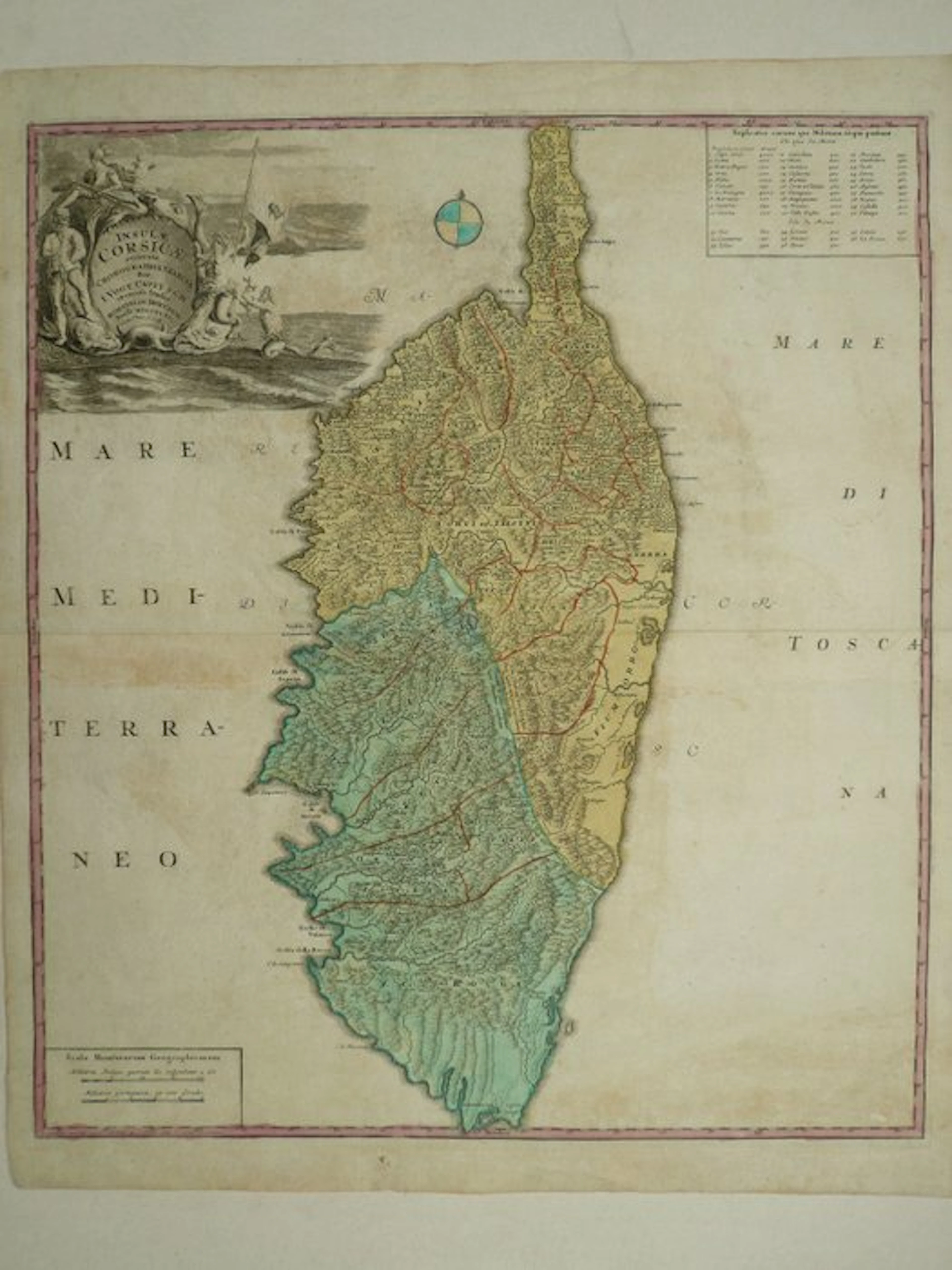 France - La Corse / Corsica; J.B. Homann - Insulae Corsica - ca. 1740
