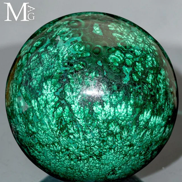 Vivid Green Malachite - intricate Patterns Natural...