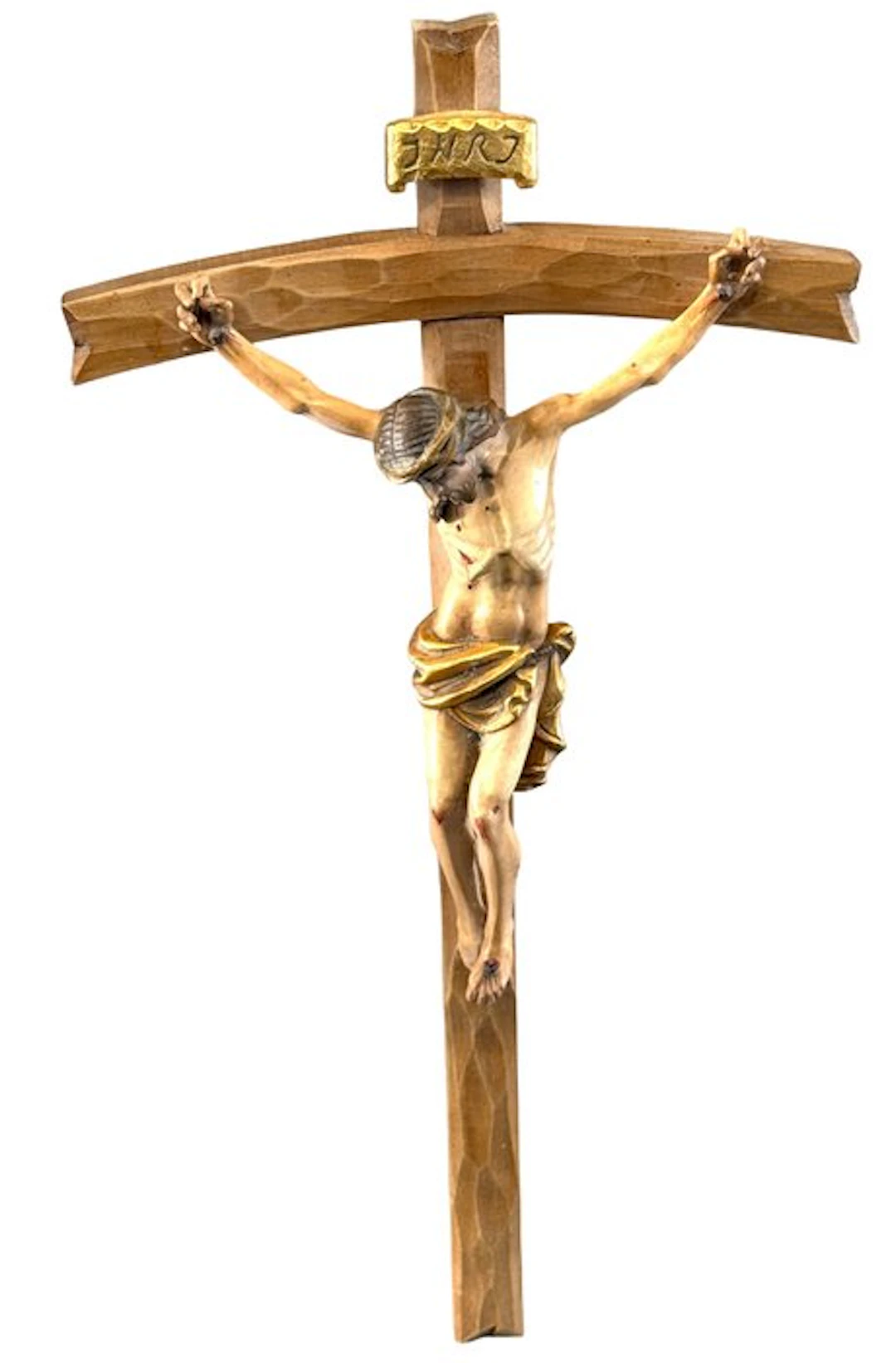 South Tyrol - hand-carved wooden crucifix - 56 cm - Wood - 1960-1970