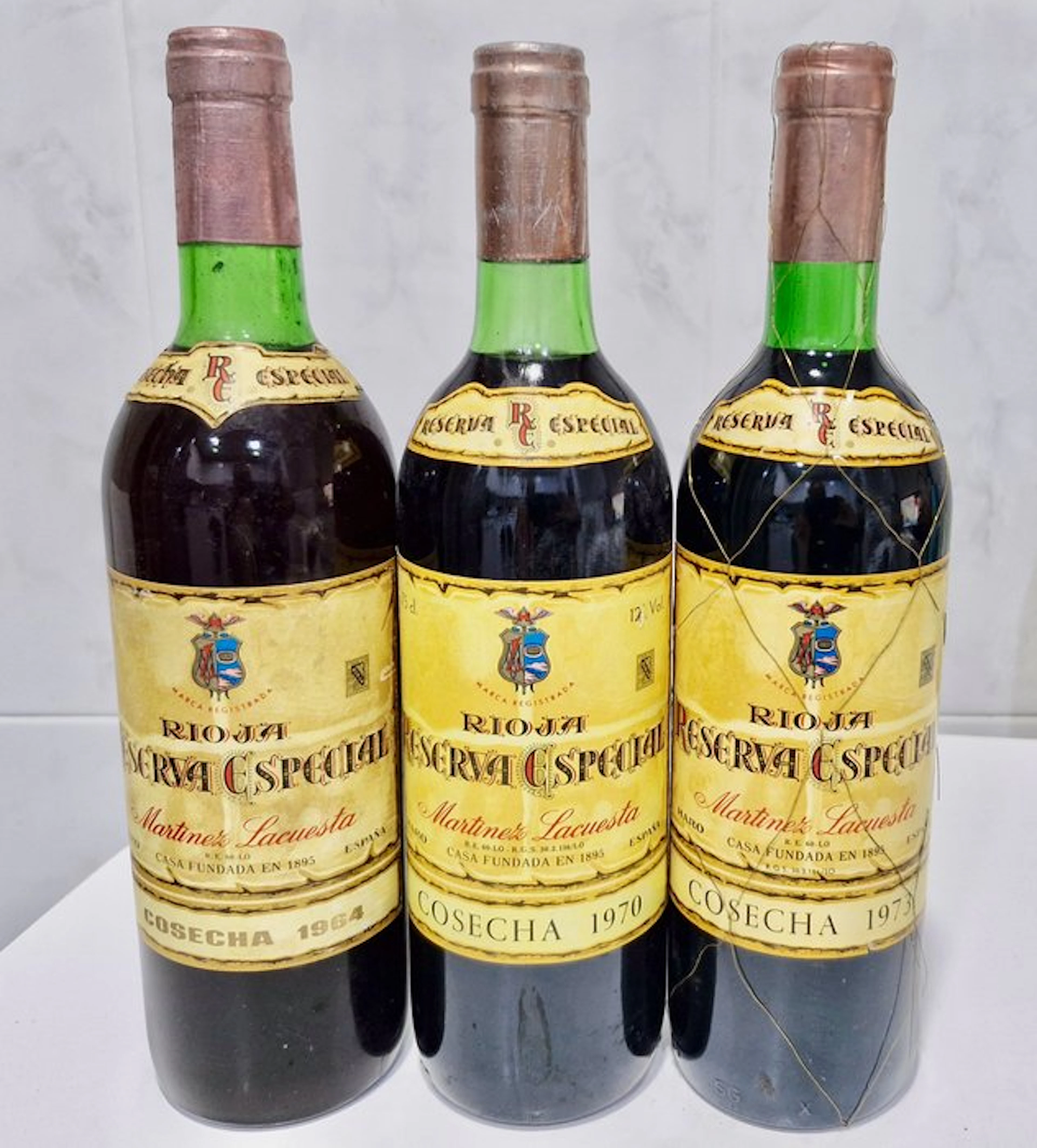 1964, 1970 & 1973 Martínez Lacuesta - Rioja Reserva Especial - 3 Bottles