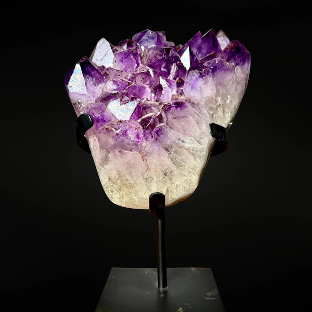 Magnificent large amethyst druse Carving - Height: 223 mm...