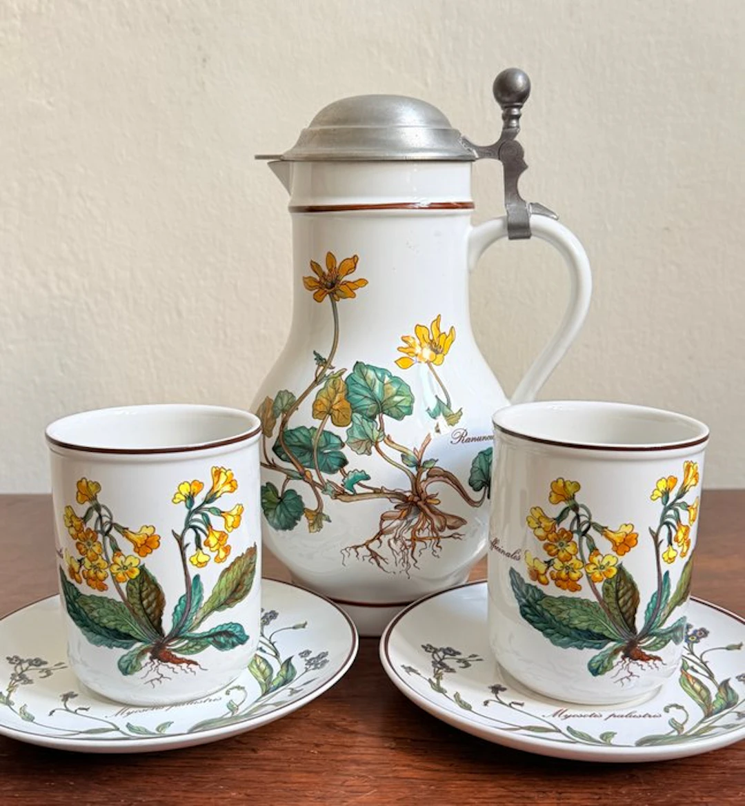 Villeroy & Boch - Coffee service (5) - Botanica - Porcelain - Juice jug and cup