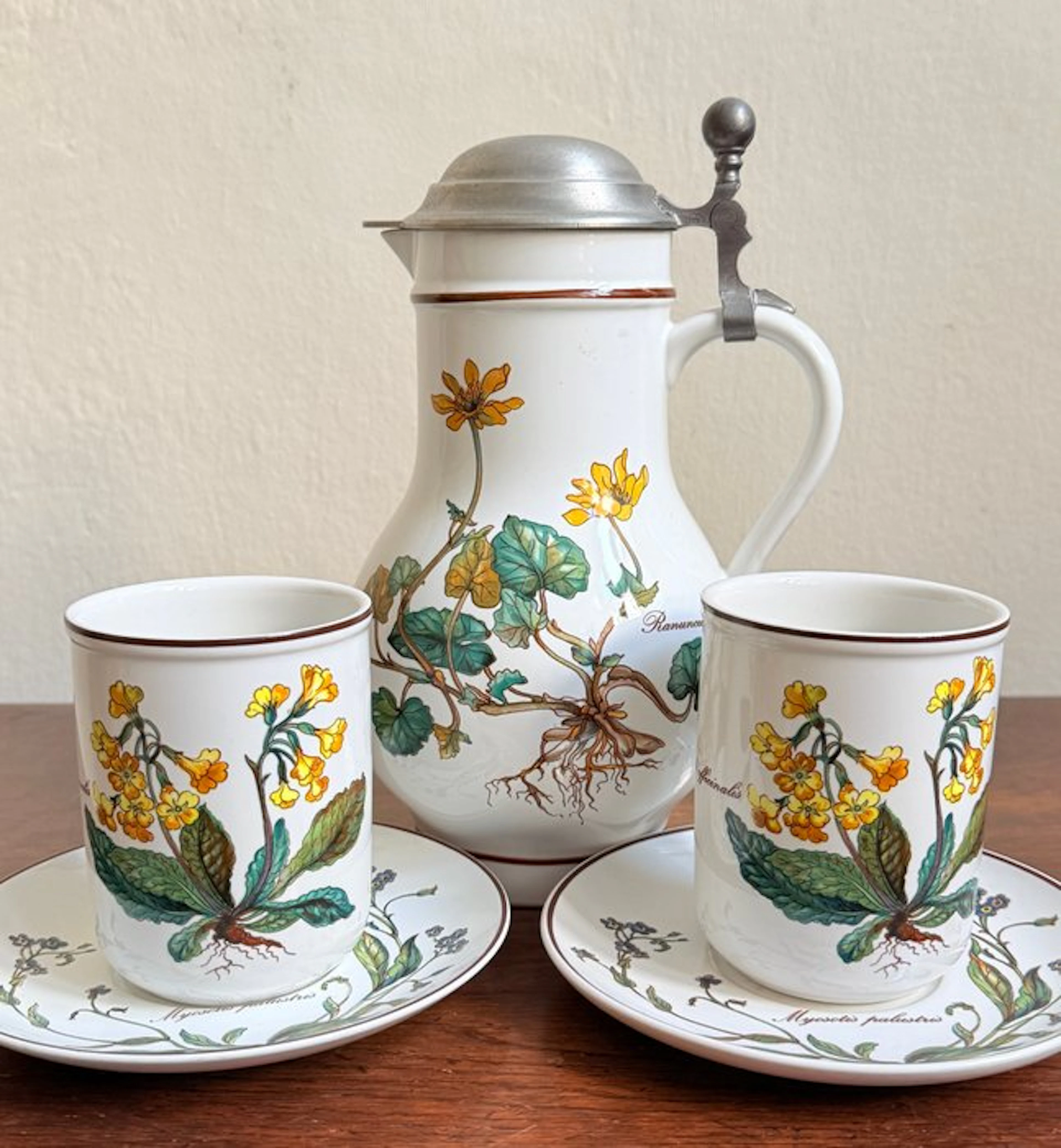 Villeroy & Boch - Coffee service (5) - Botanica - Porcelain - Juice jug and cup