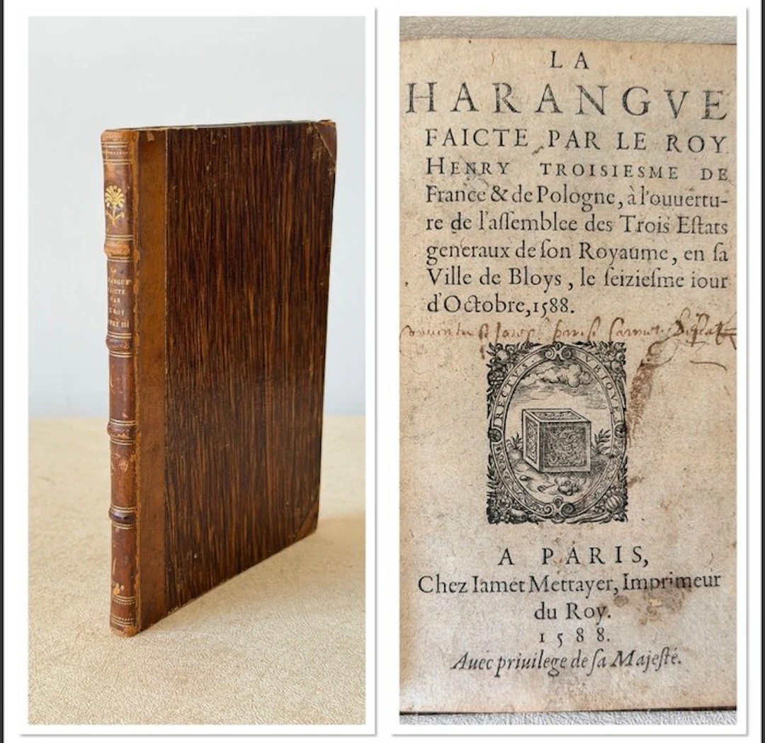 Henry III - La Harangue faicte par le Roy Henry...