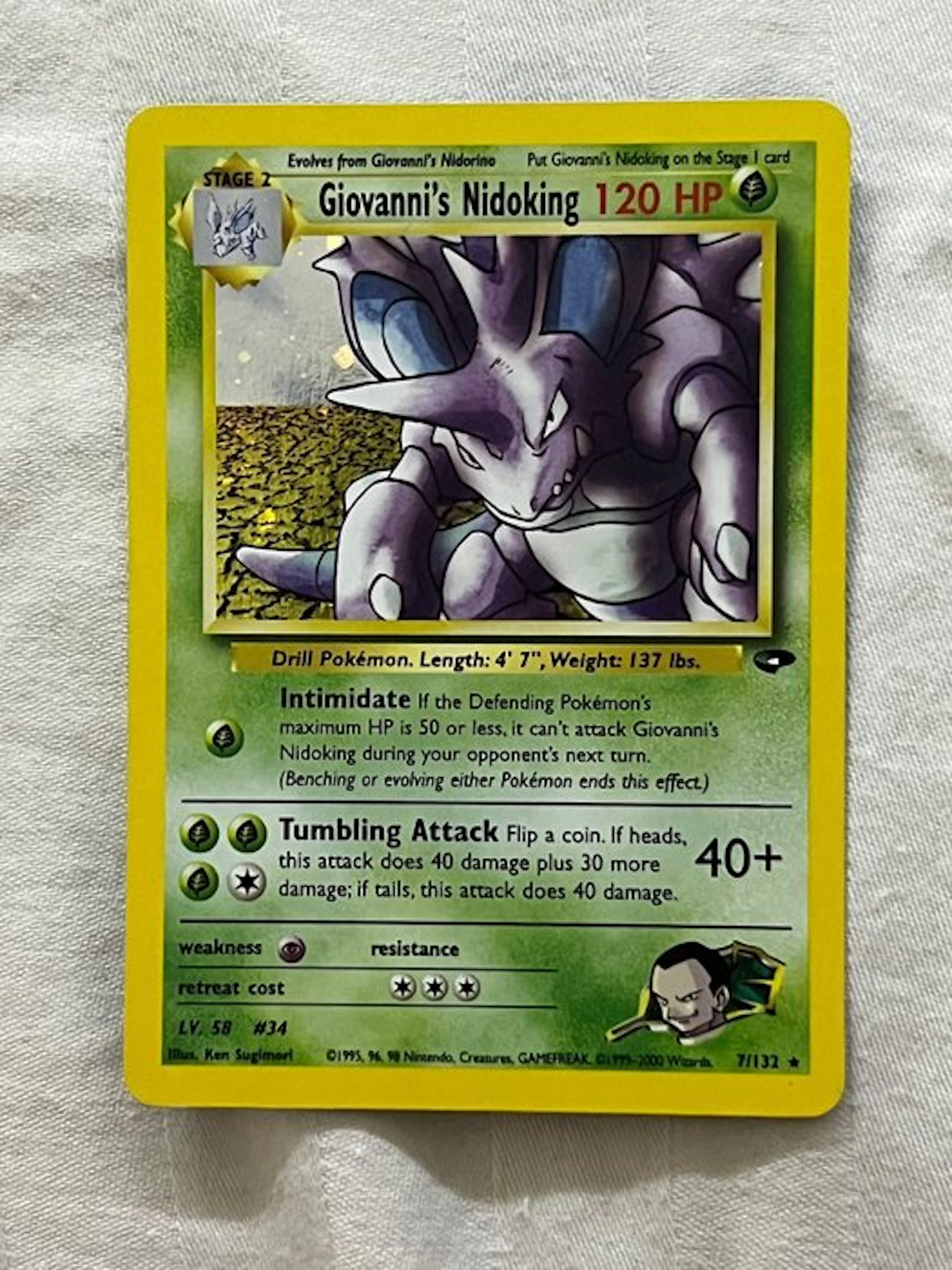 Pokémon - 1 Card - Nidoking 7/132 Foil - WOTC - Gym Challenge