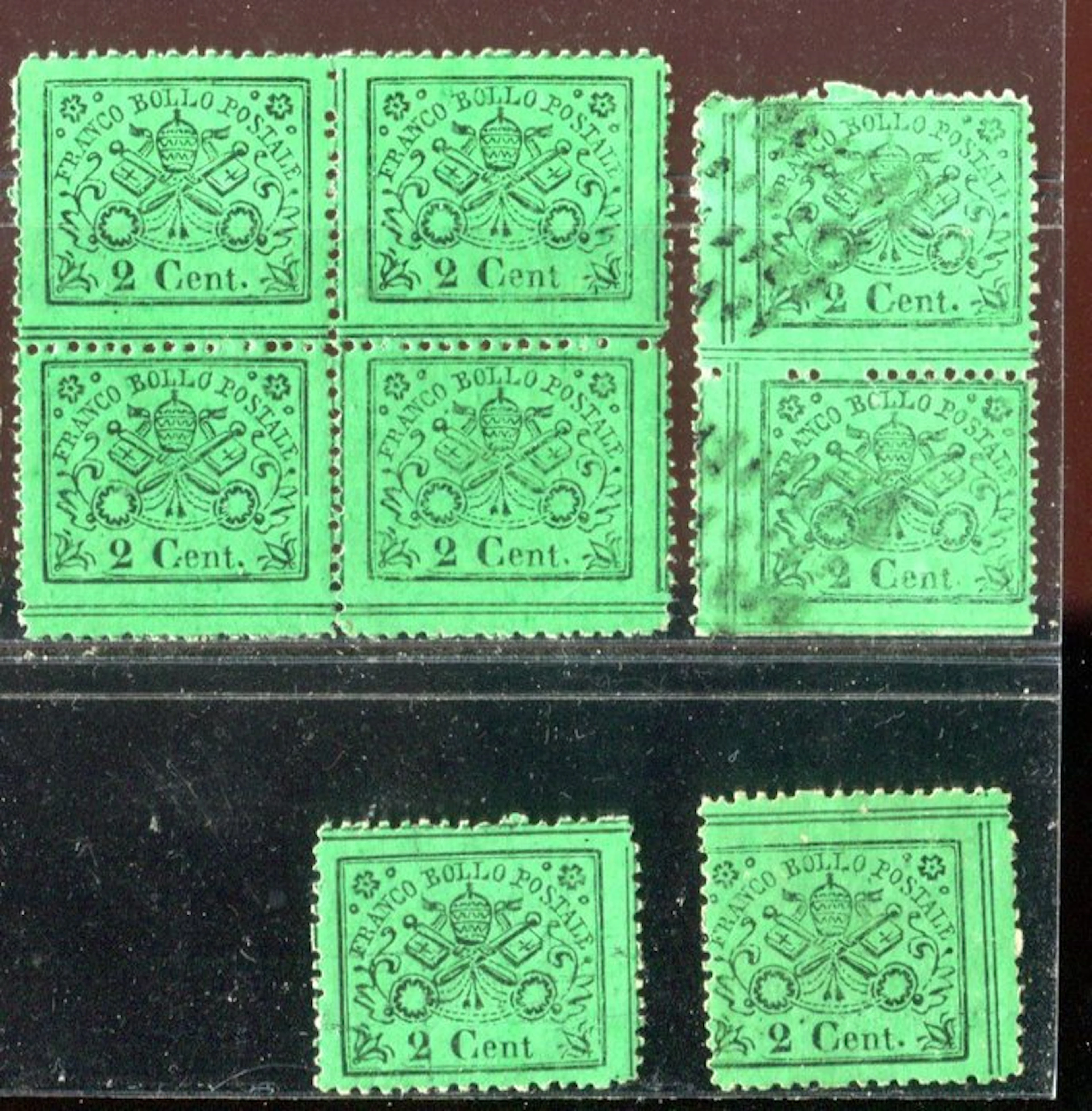 Italian Ancient States - Papal State 1868 - Small set of the 2-cent coins