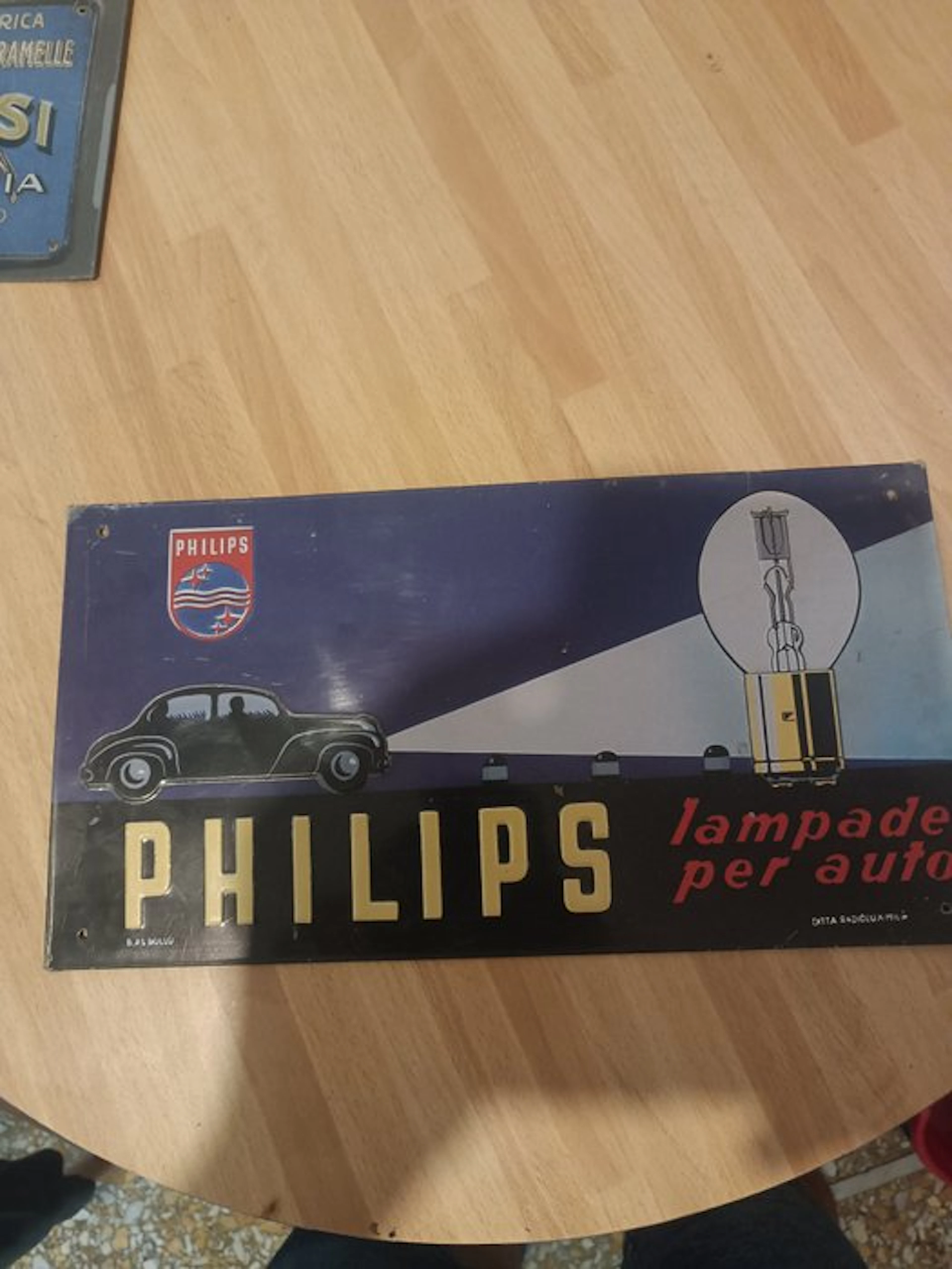 Philips - PHILIPS car lamps - B.A.L. Bollo - Advertising sign - Aluminium