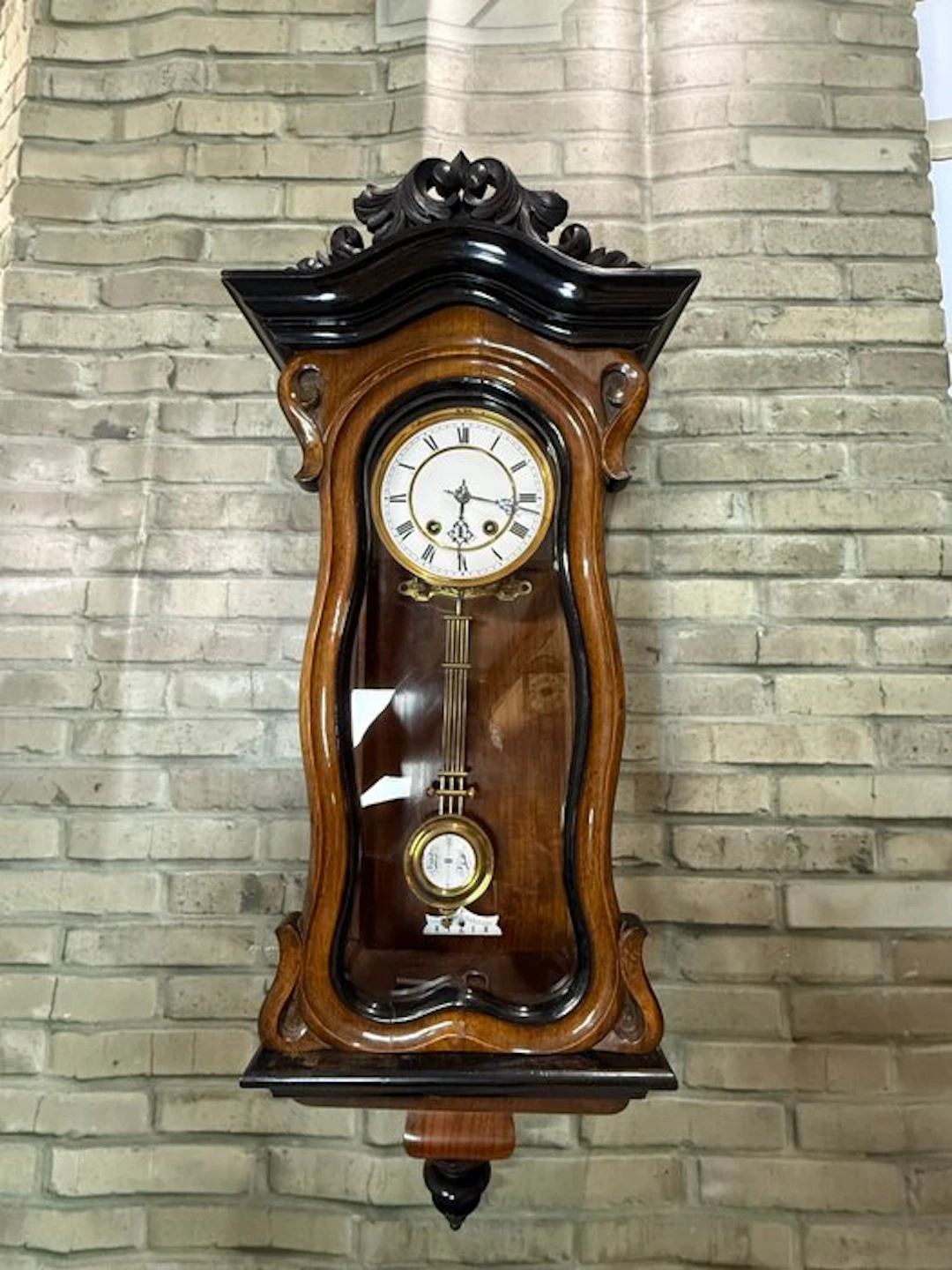 Box regulator clock - walnut wood - 1850-1900 - Lenzkirch, Black Forest