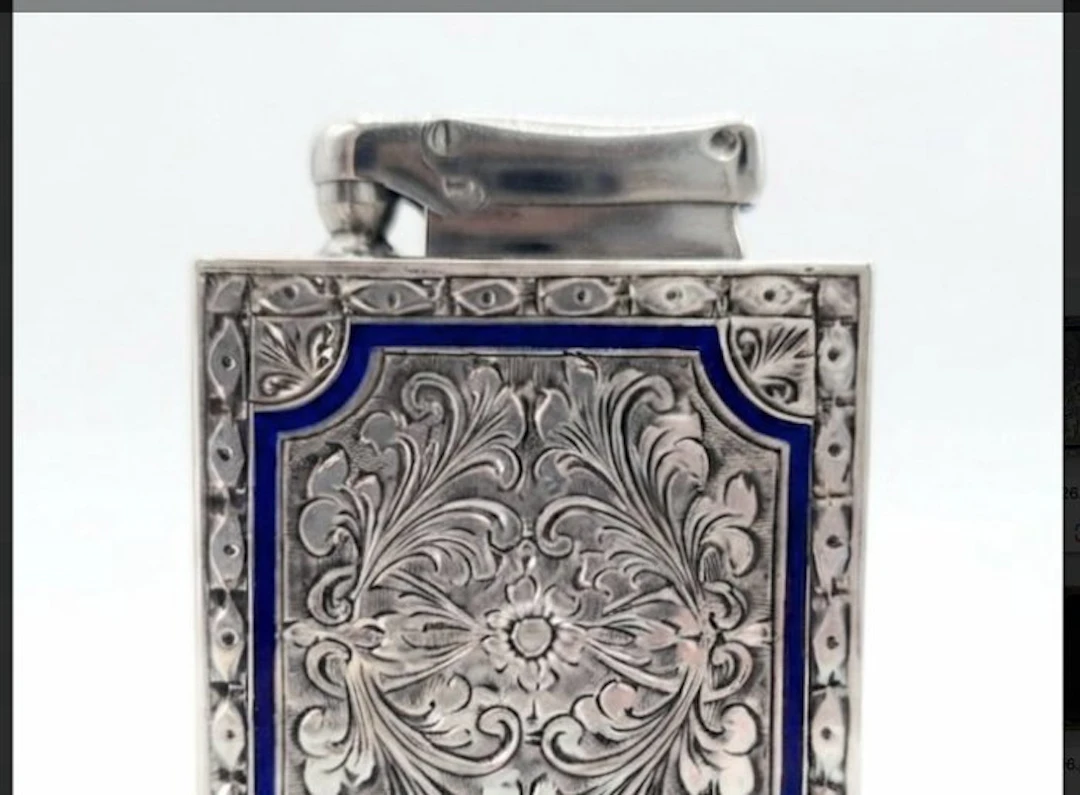 Table lighter - Enamel, .800 silver