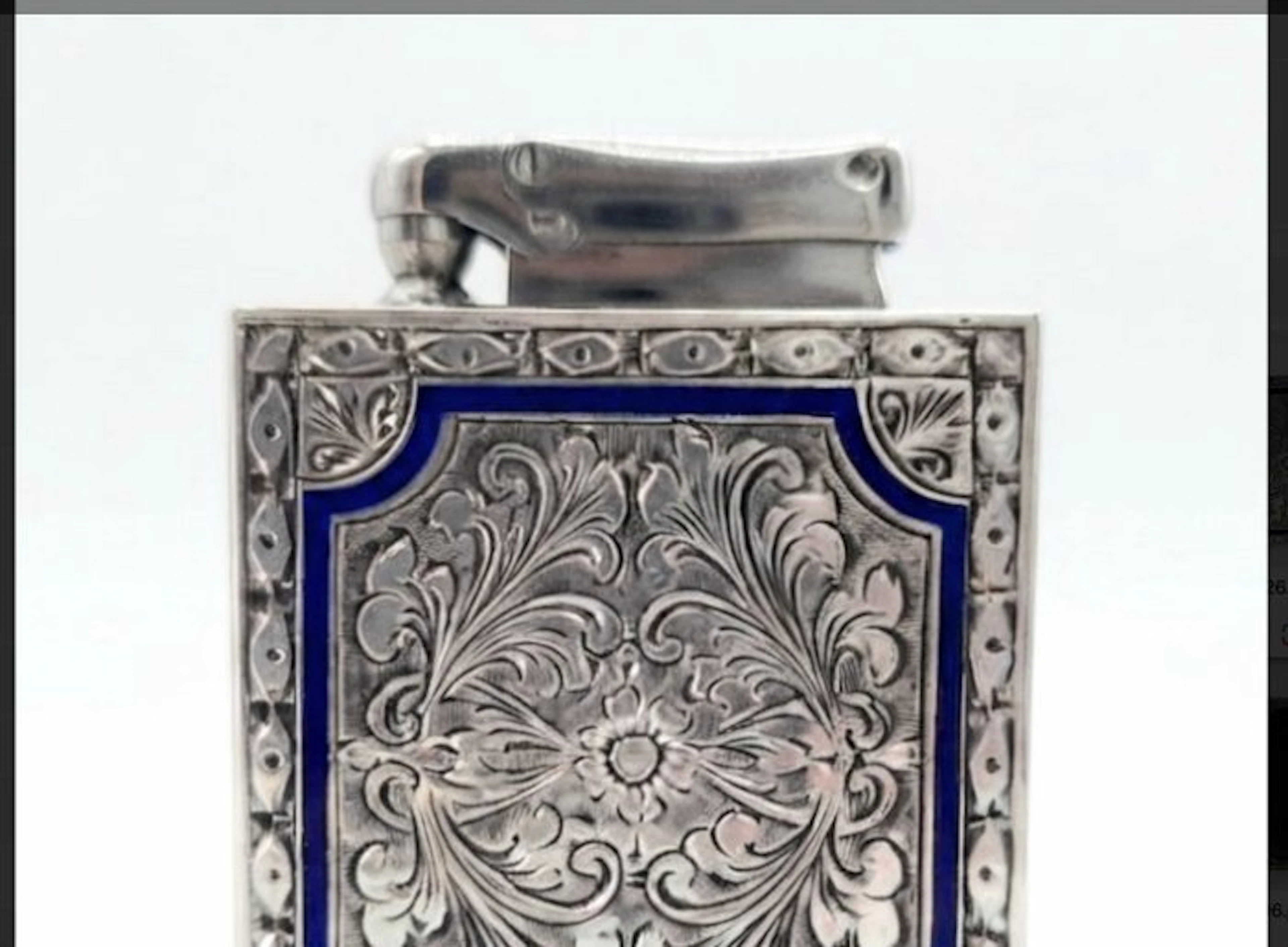 Table lighter - Enamel, .800 silver
