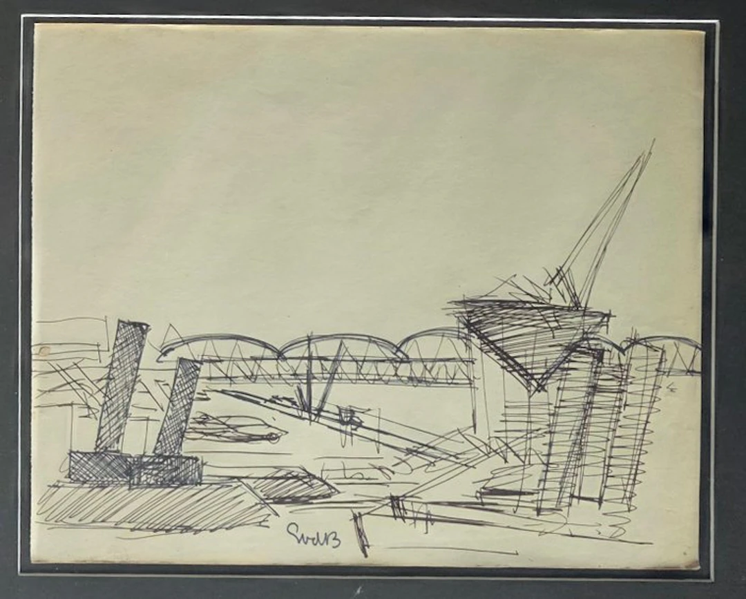 Siep Van Den Berg (1913-1998) - Rotterdames haven gezicht...