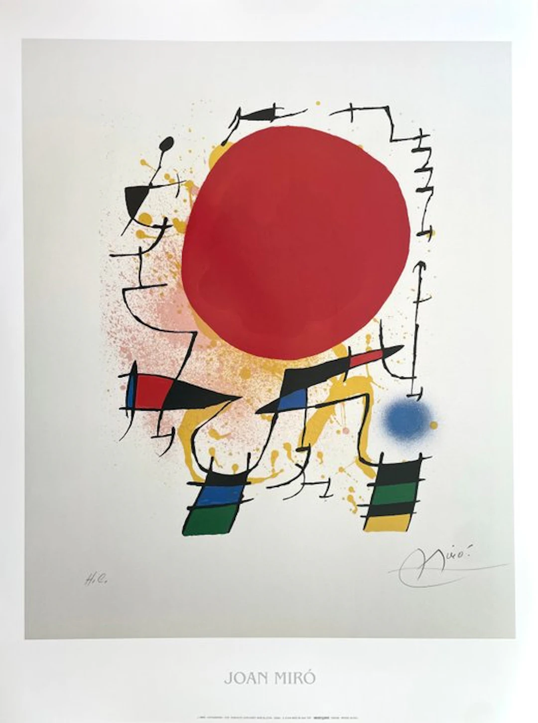 Joan Miró (after) - Le Soleil Rouge - Offset Lithograph...
