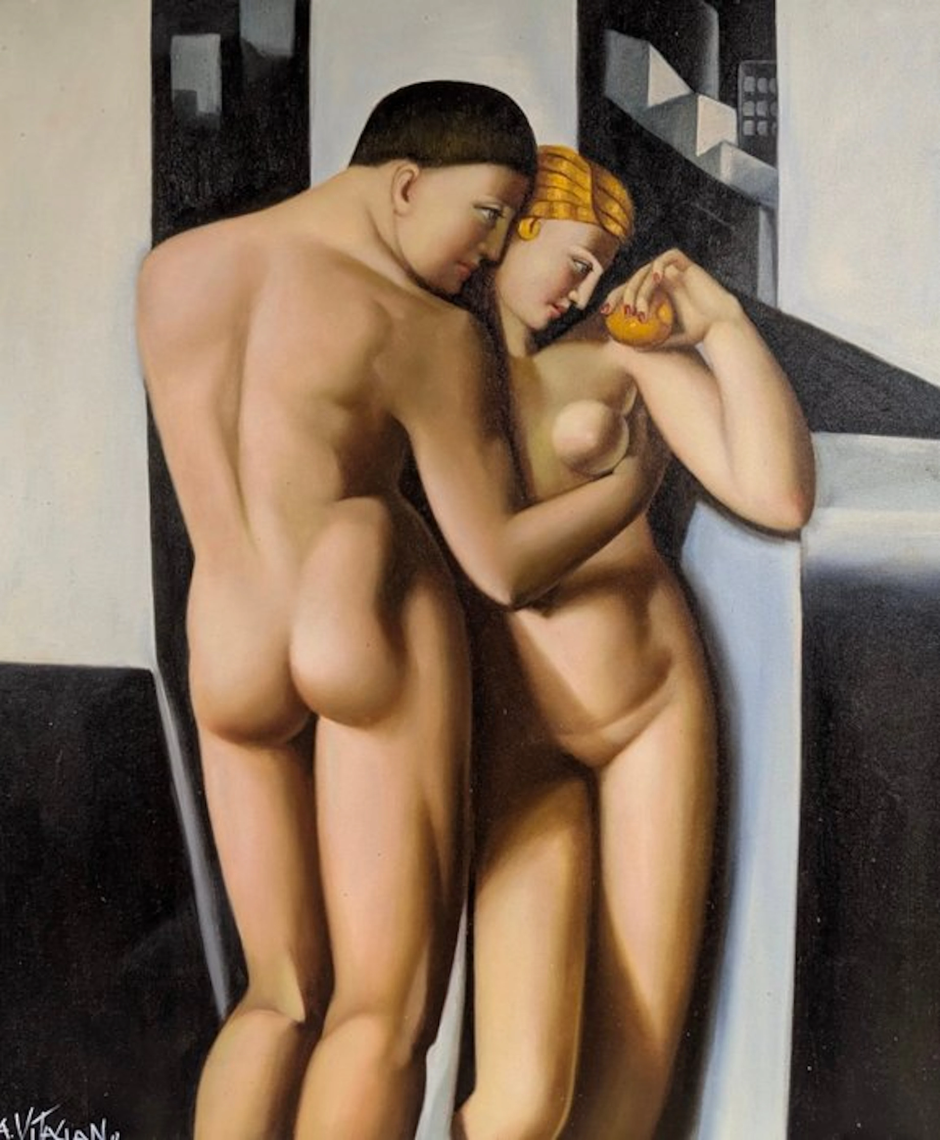 A. Vitaliano (XX-XXI) - Adamo ed Eva, da Tamara de Lempicka