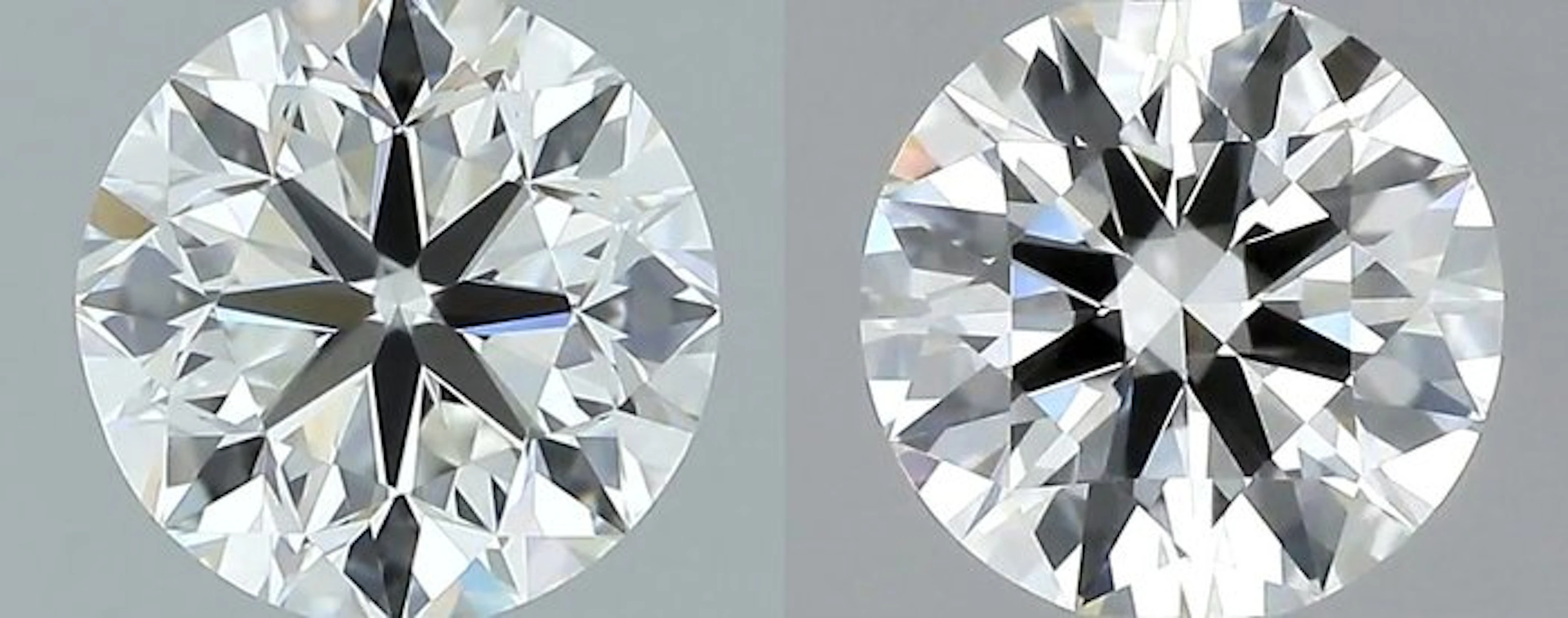 2 pcs Diamond (Natural) - 0.61 ct - Round - F - VVS2...
