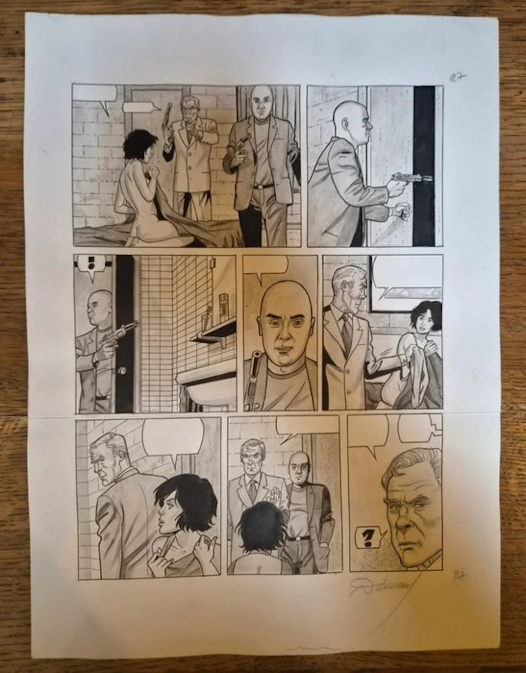 Renaud - 1 Original page - Les Crabes - Arte,Pagina original pg.27