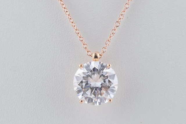 Chain - 14 kt. Rose gold - 7.01ct. tw. Diamond (Lab-grown) - Round E-VVS2