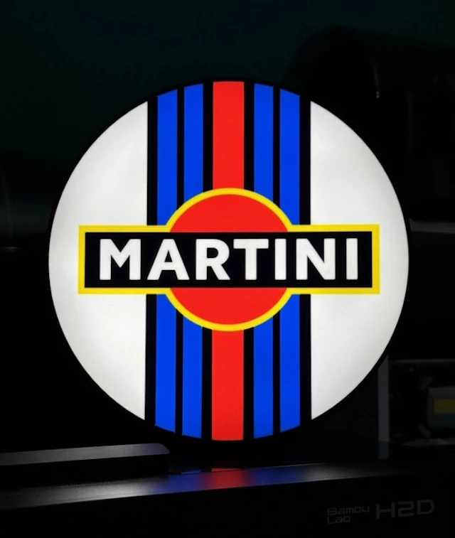 Sign - Porsche Insegna luminosa lampada Martini Porsche...