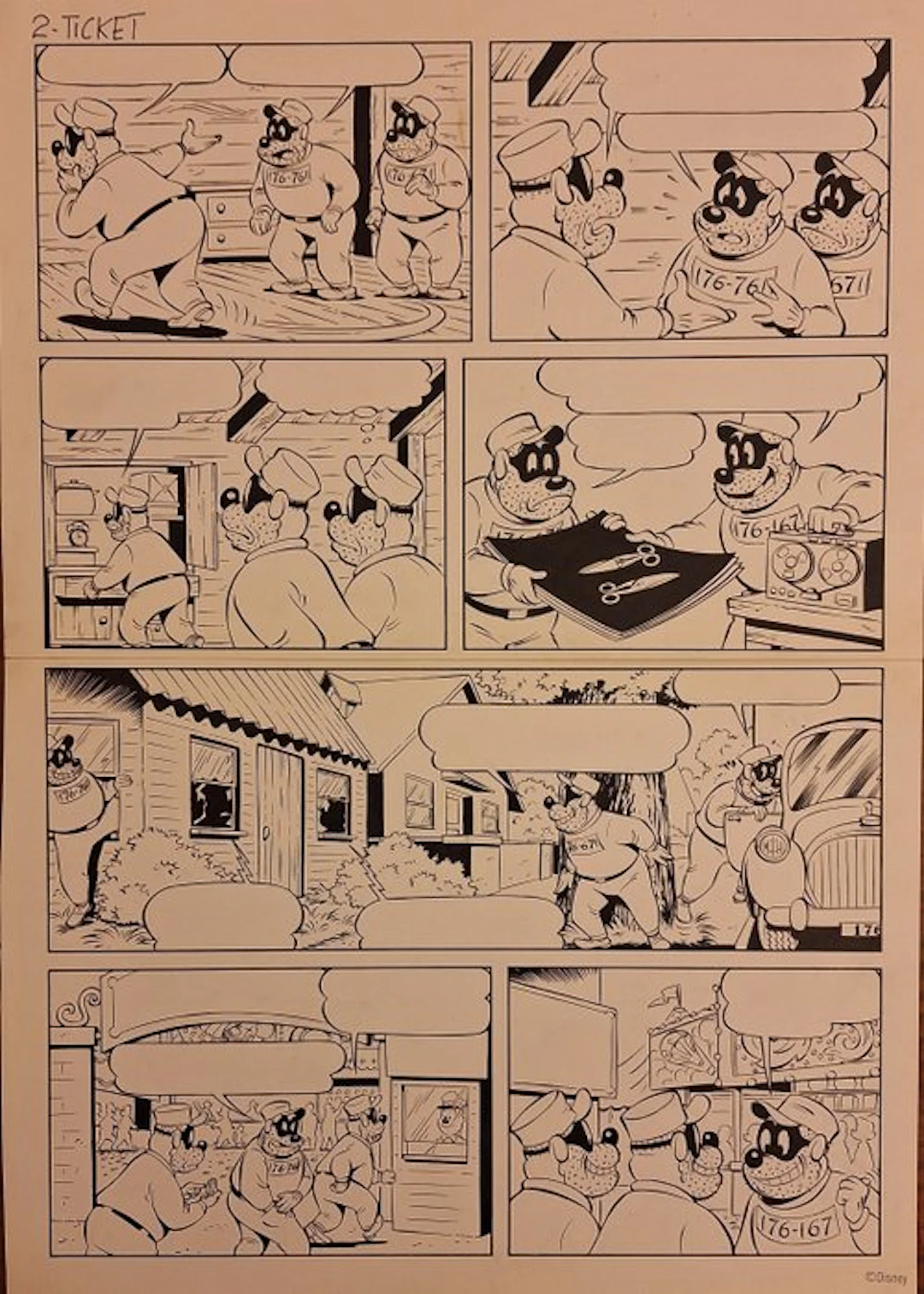 Jose Aviles - 1 Original page - Micky Maus - The Winning Ticket - 1985