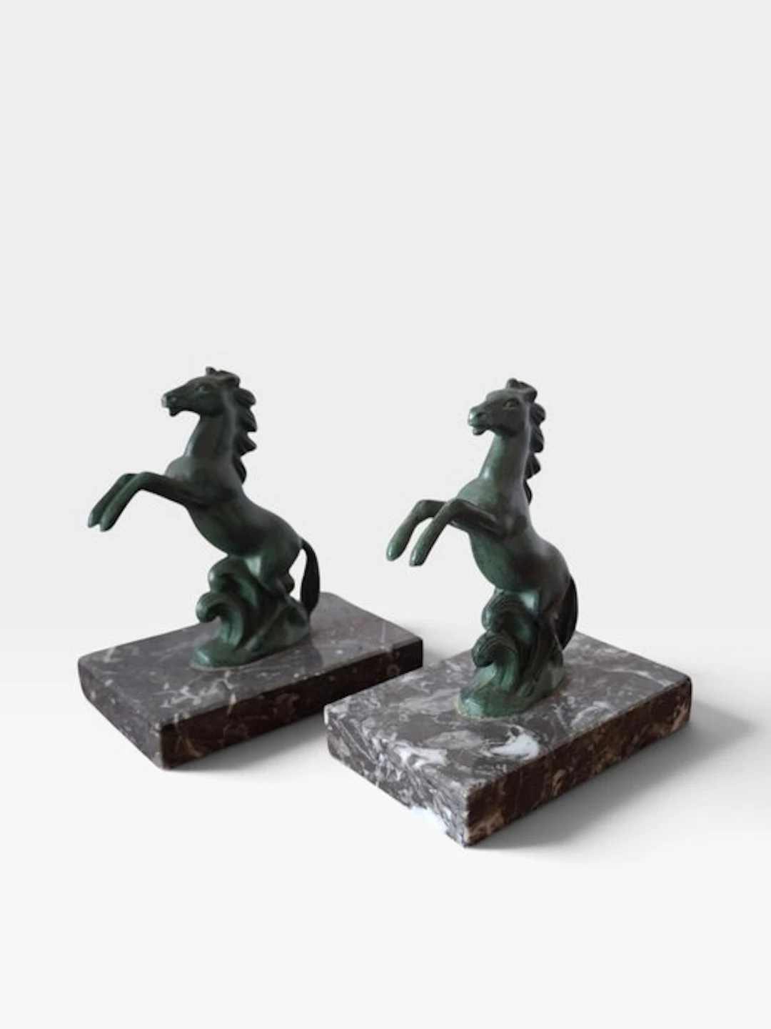 Tedd - Bookends - Spelter, Marble