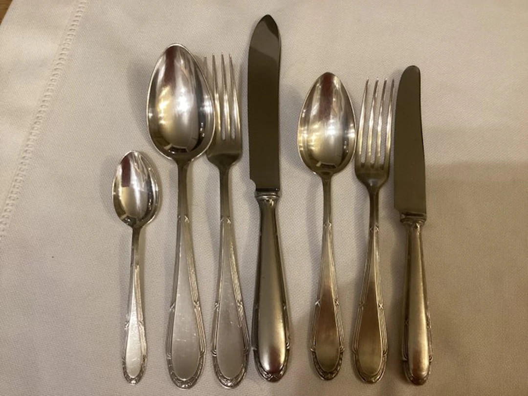 WMF / Geislingen - Cutlery set for 12 (181) - Criss-cross...