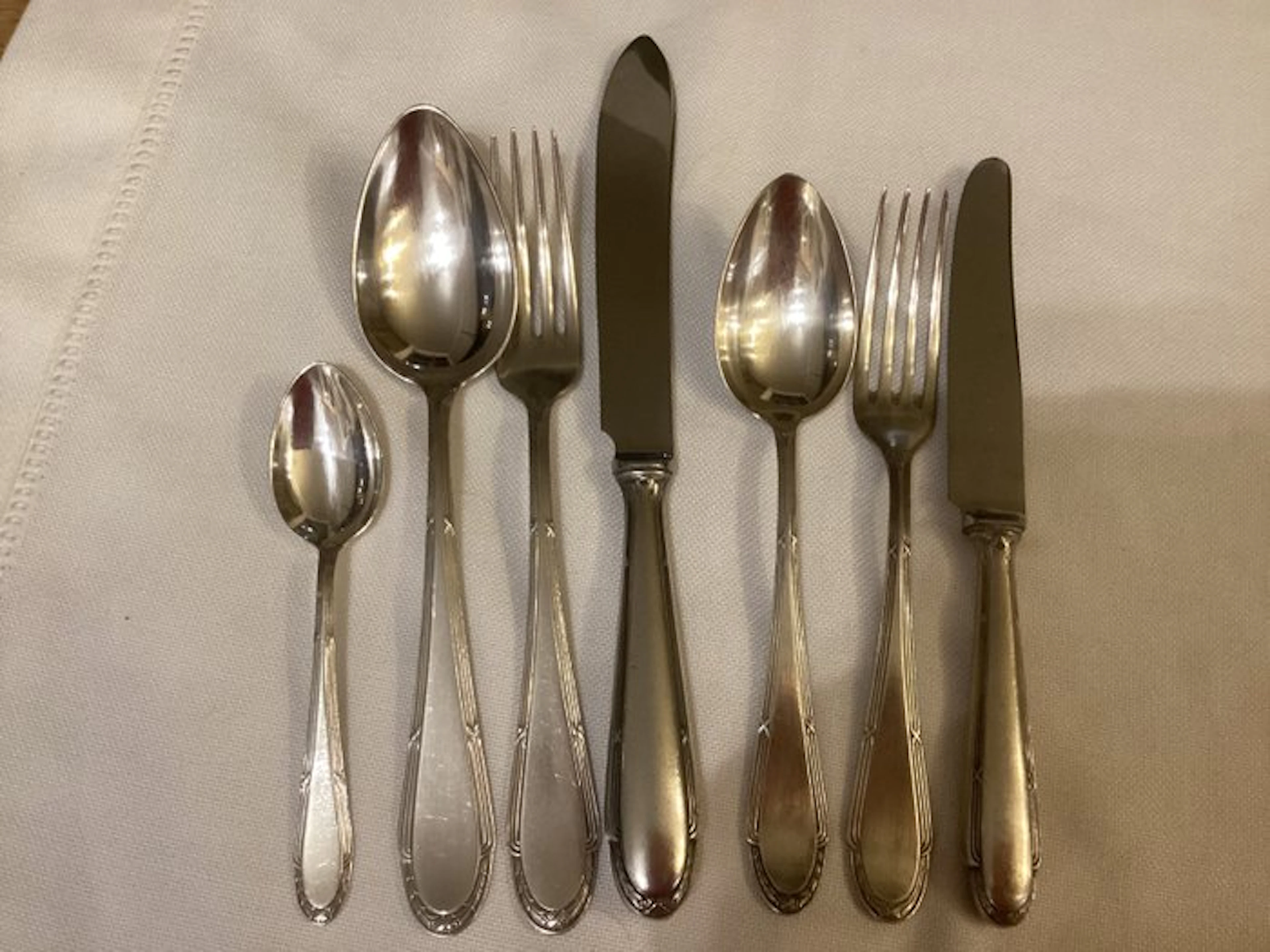 WMF / Geislingen - Cutlery set for 12 (181) - Criss-cross...