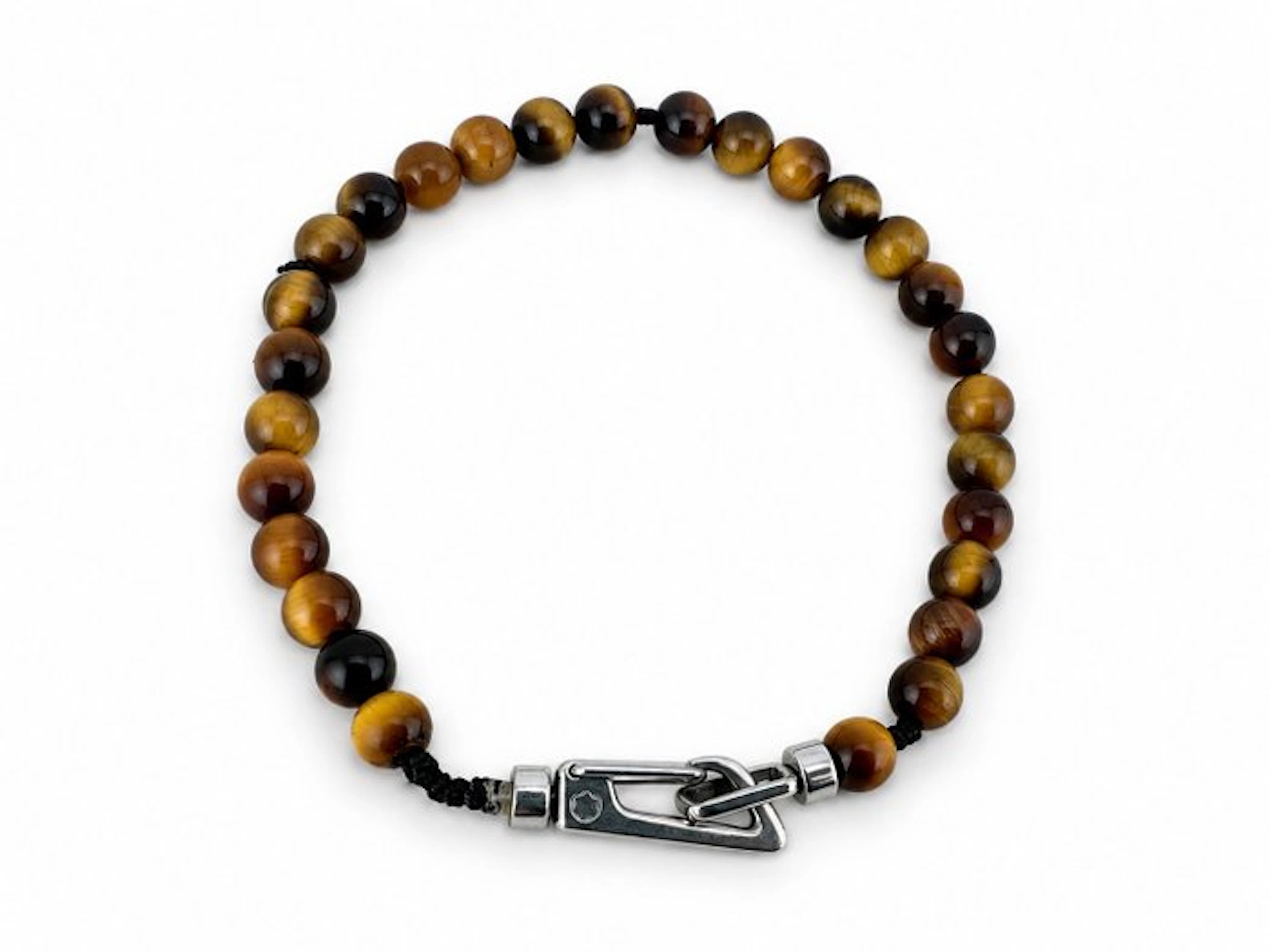 Montblanc - Steel, onyx - Bracelet - Tiger’sEye beaded12527463