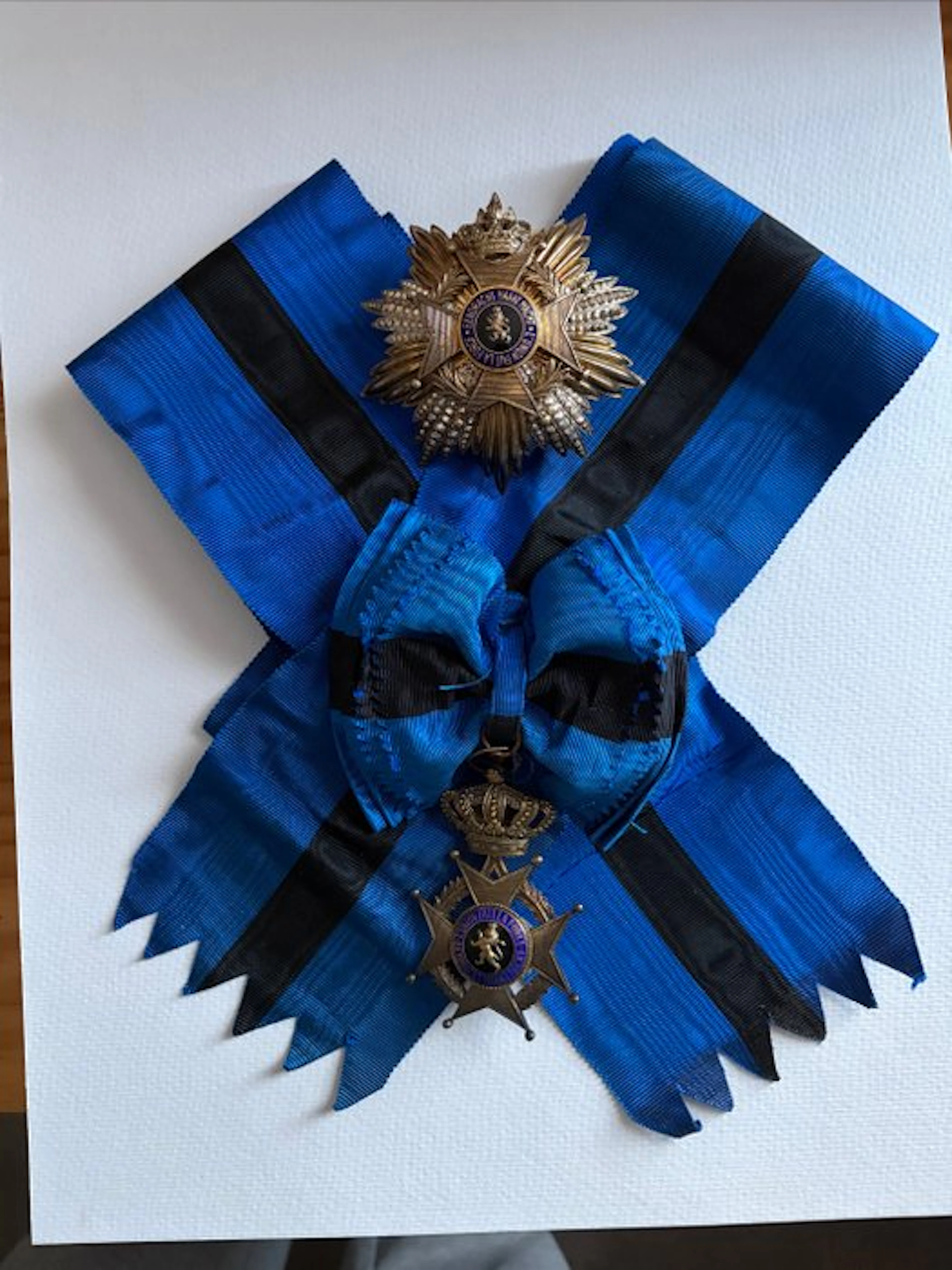 Belgium - Military medal - Grand Cross and ribbon with...