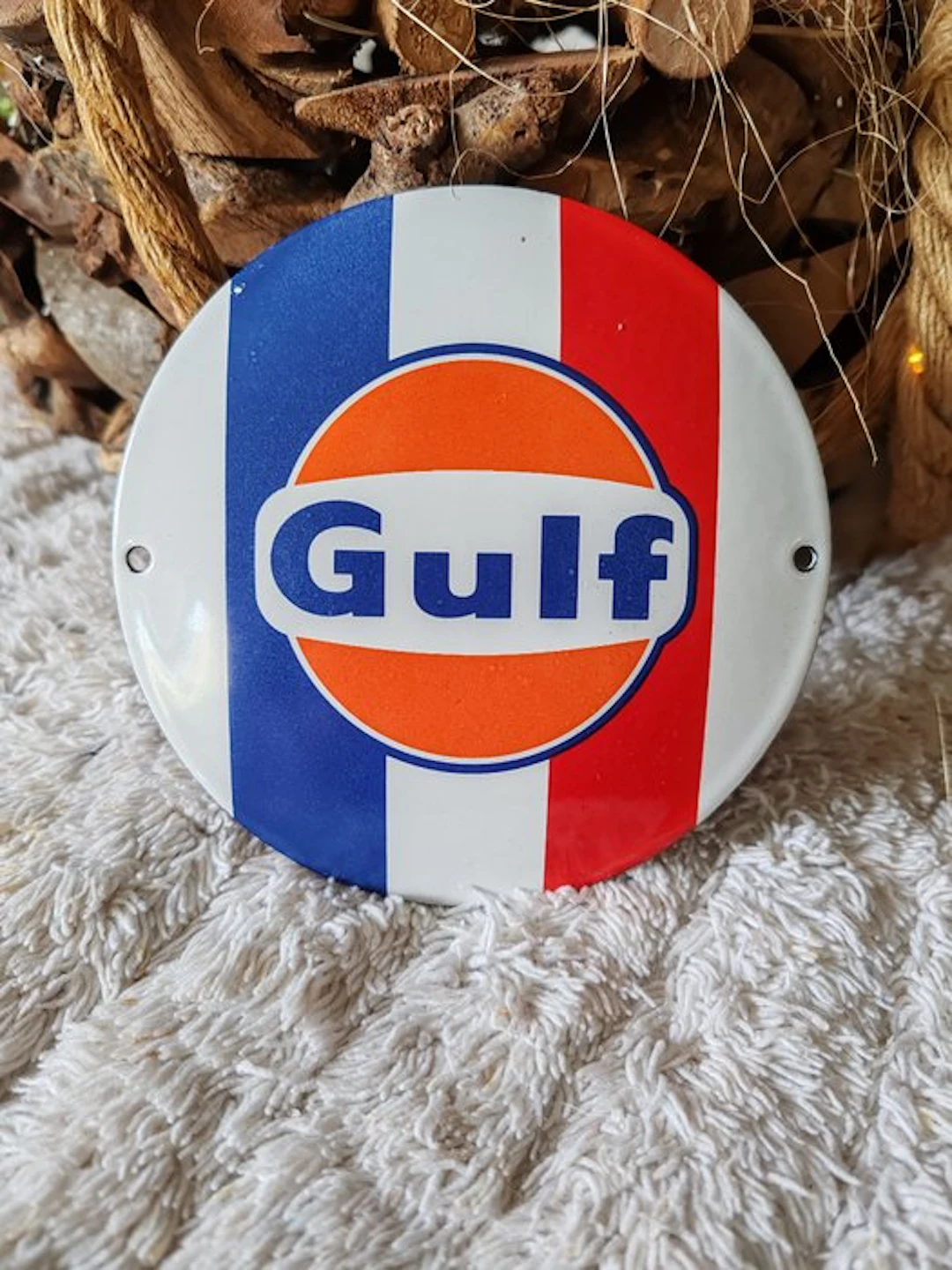 Gulf - Gulf - Enamel sign - Enamel, Metal