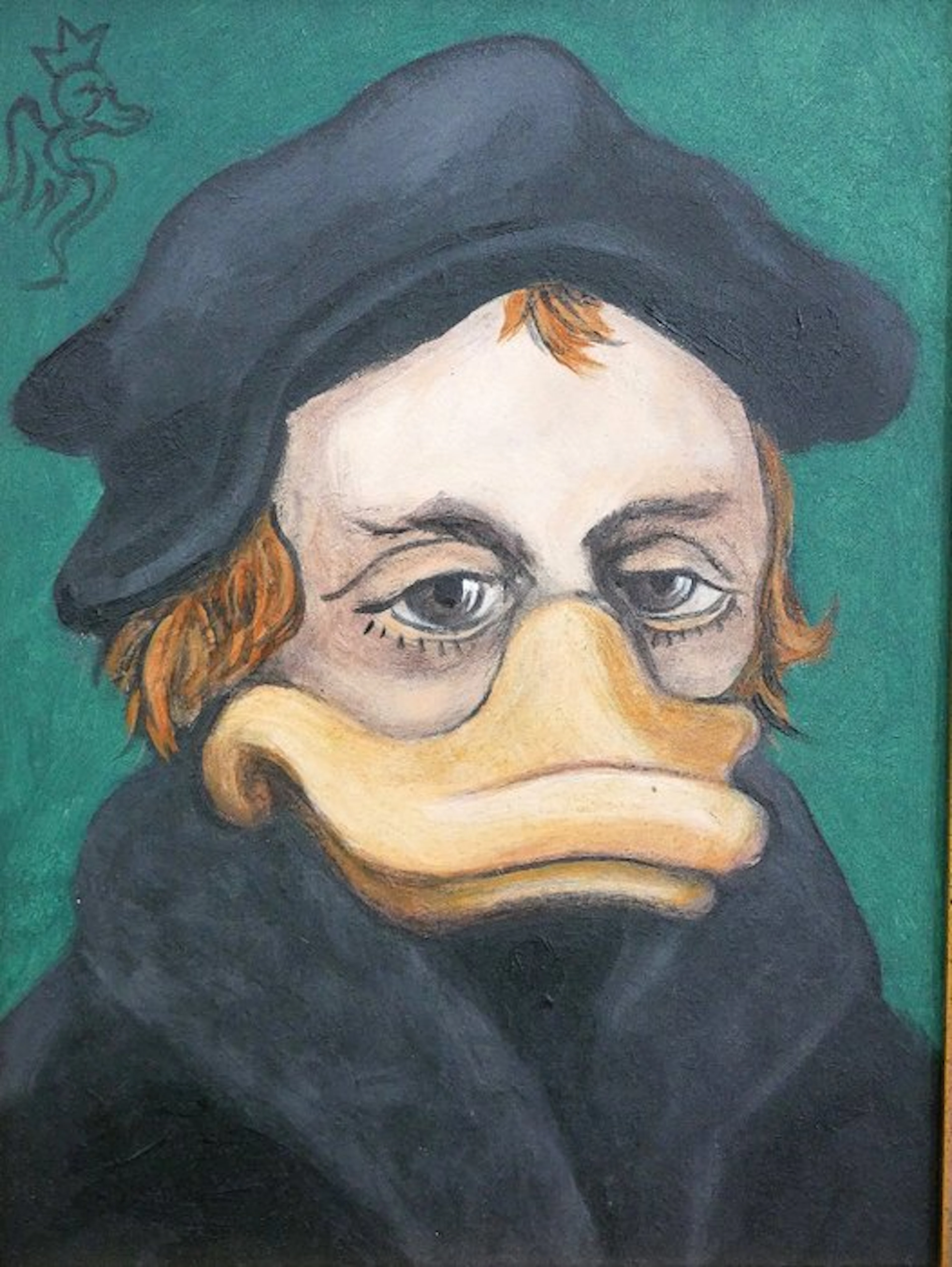 Prof. Volker Schönwart Original colour drawing - Donald...