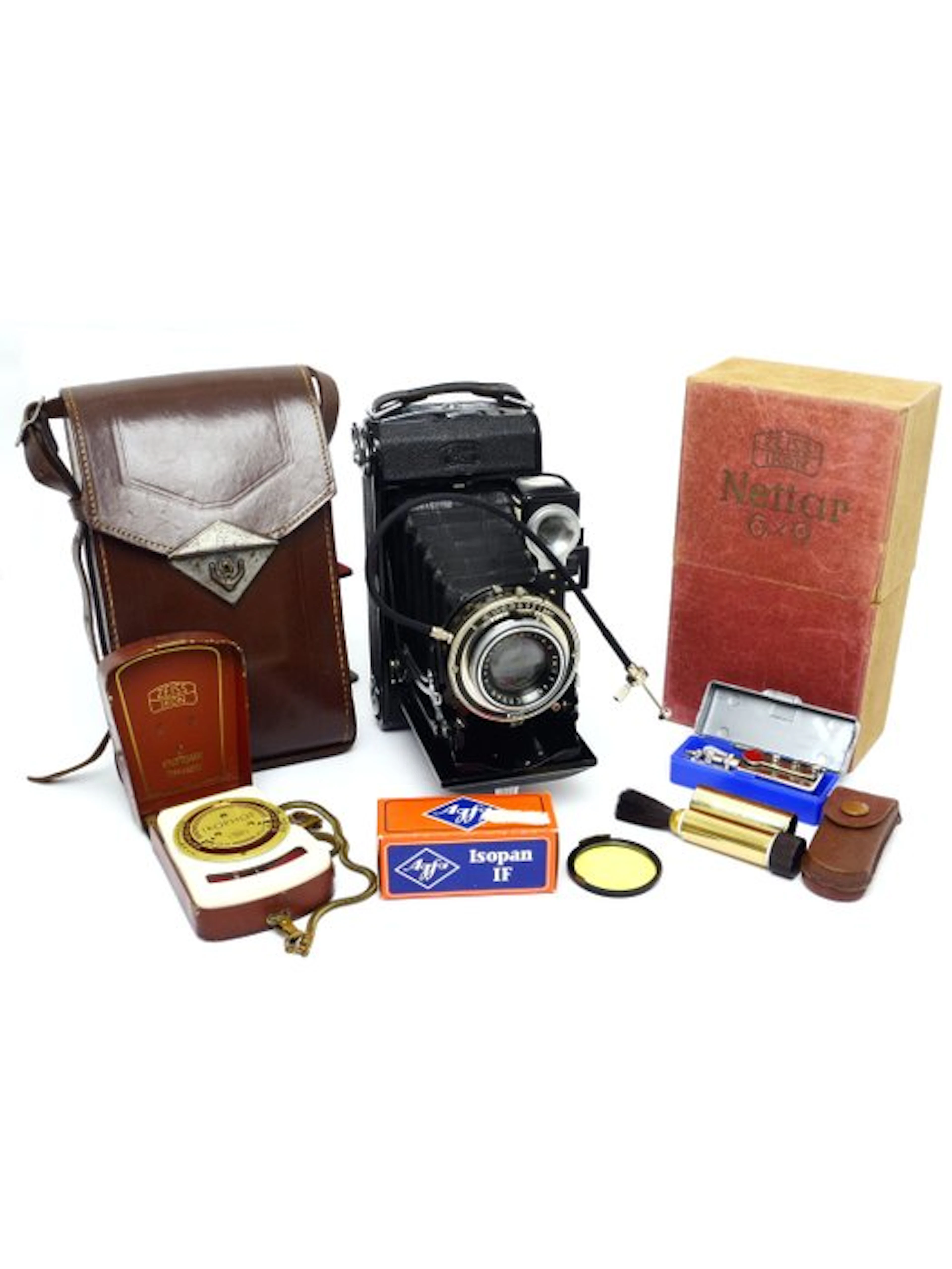 Zeiss Ikon Nettar 515/2 + Originalverpackung + Acc. | Analogue folding camera