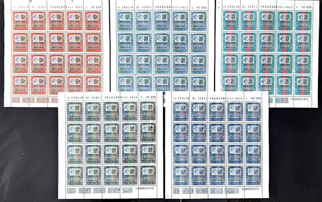 Italian Republic 1978 - High values: 5 complete...