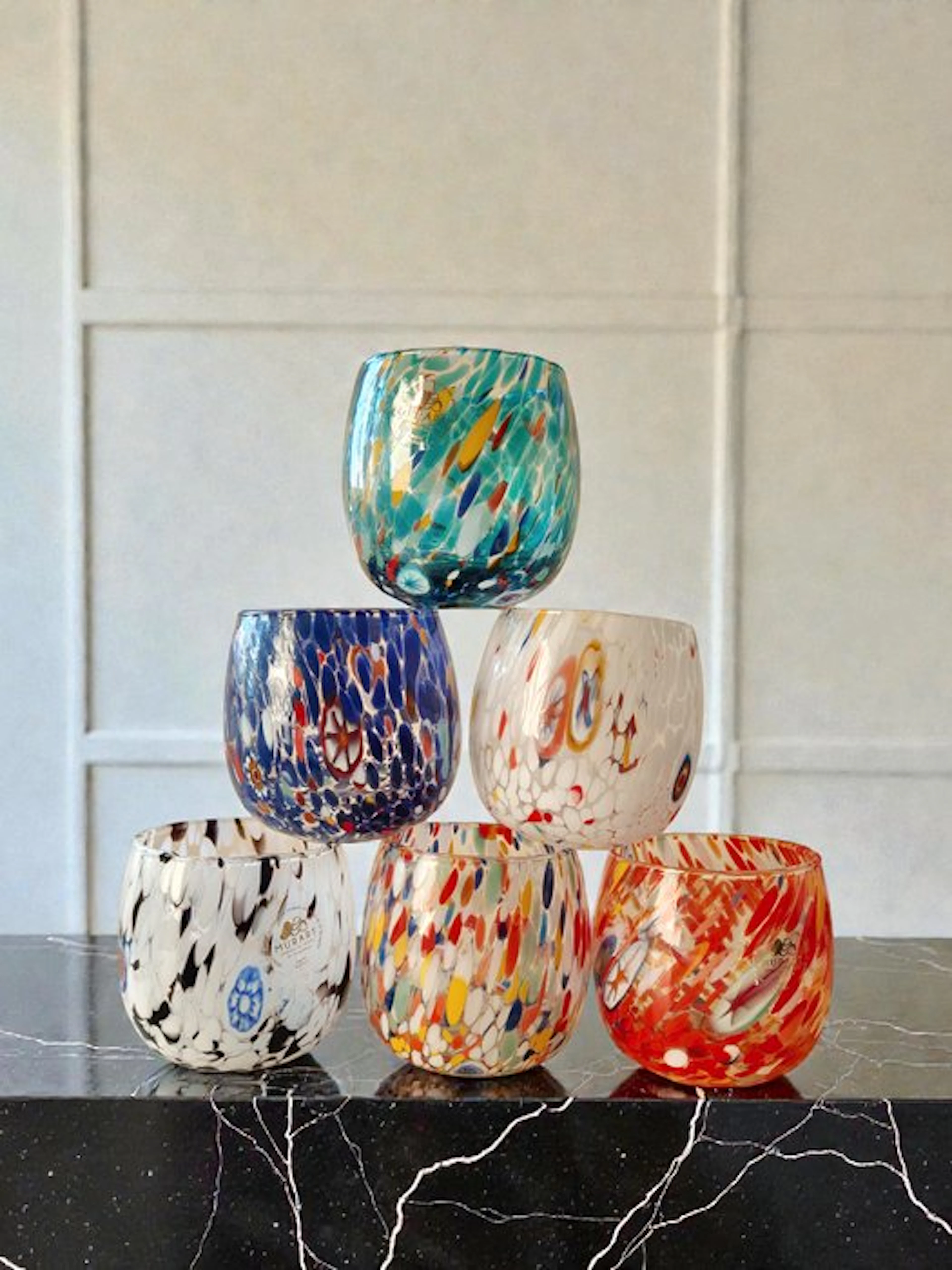 MurArt - MurArt - Drinking set (6) - Glass - Murrine Millefiori
