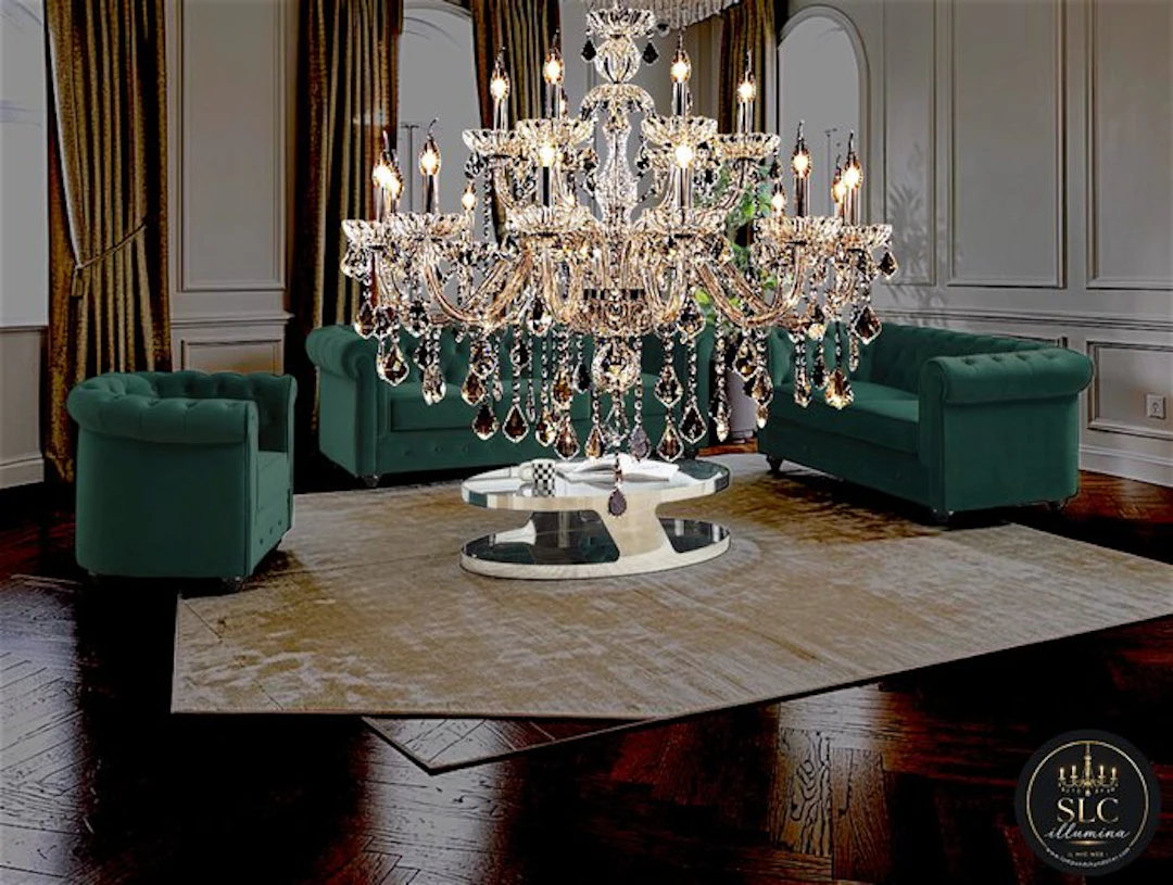 SLC Illumina - MG - Chandelier - MT 18 Lights - Crystal, Glass - MT18L