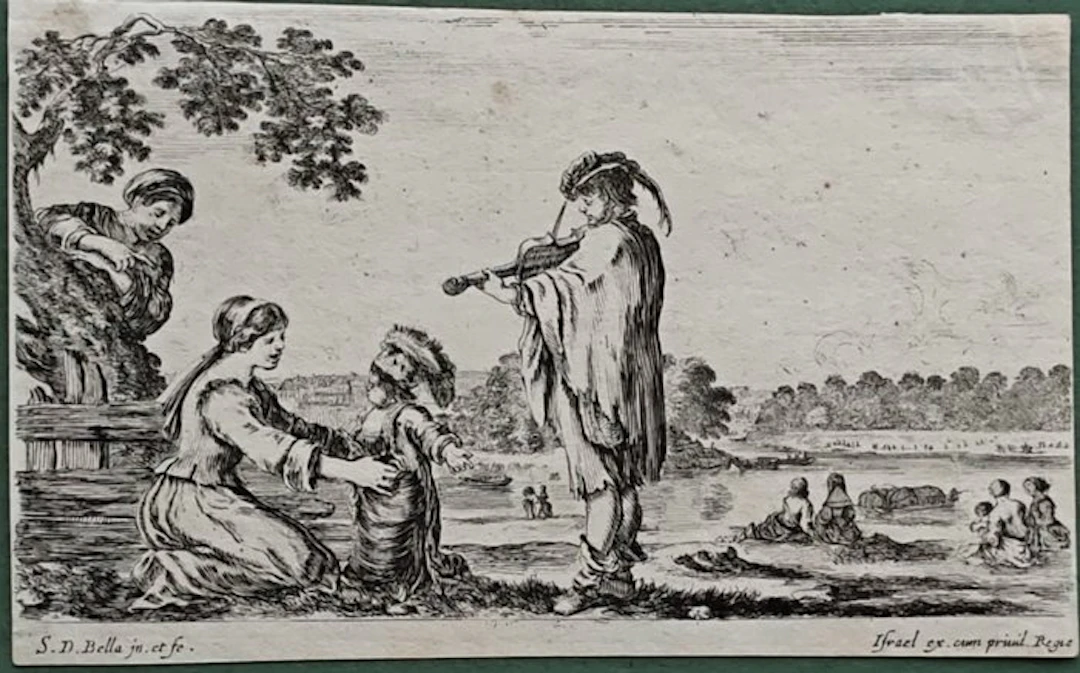 Stefano Della Bella (1610-1664) - Il suonatore di violino