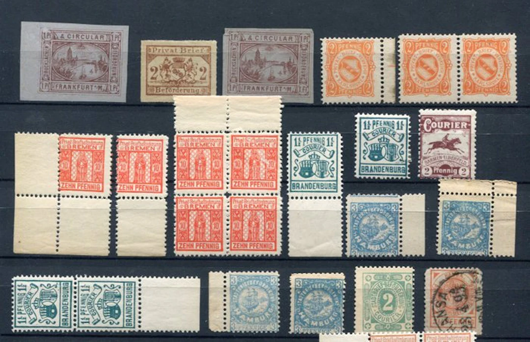 Germany - Local postal areas 1887 - Germany Local Private...