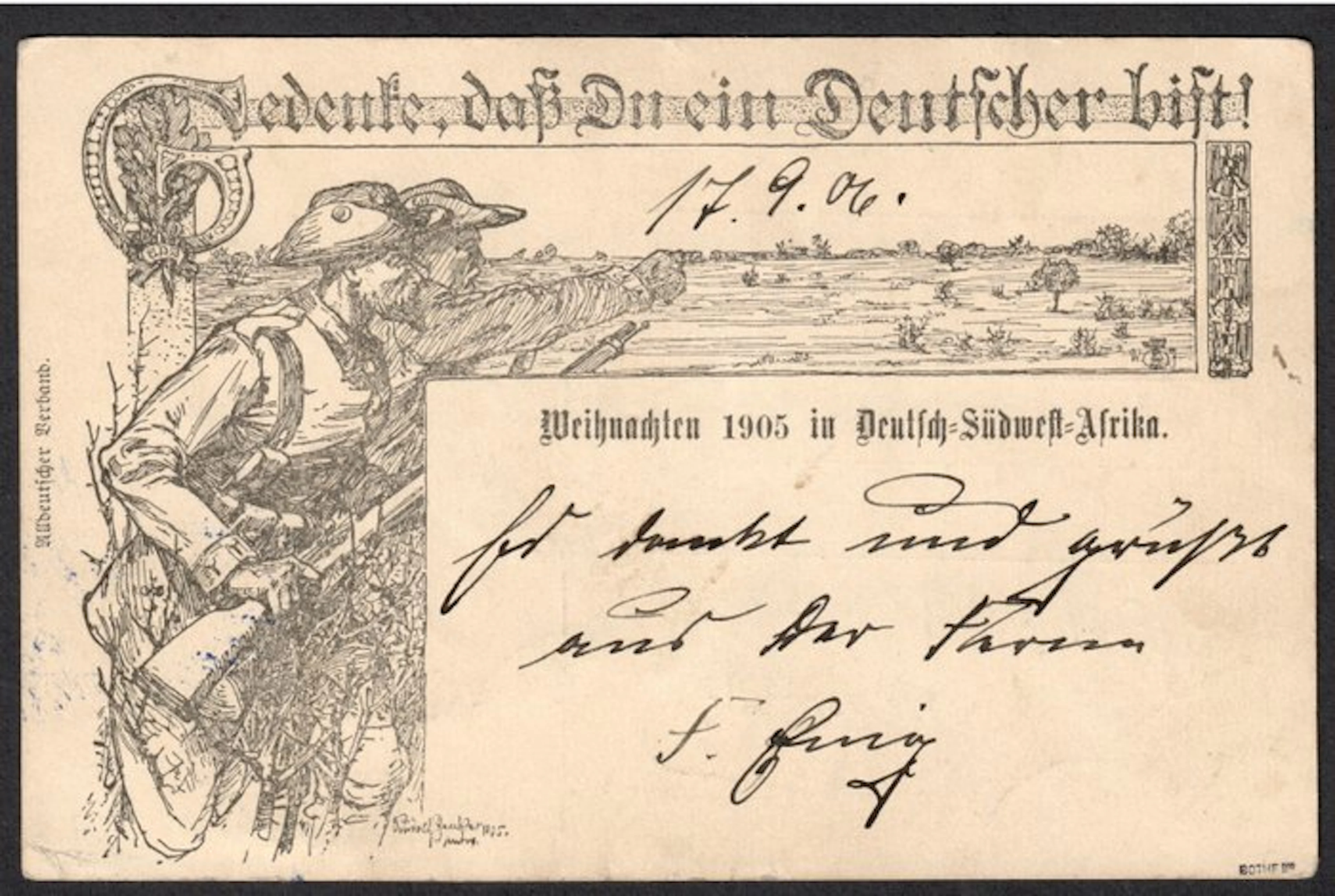 German South West Africa 1906 - DSWA Liebsgabenkarte...