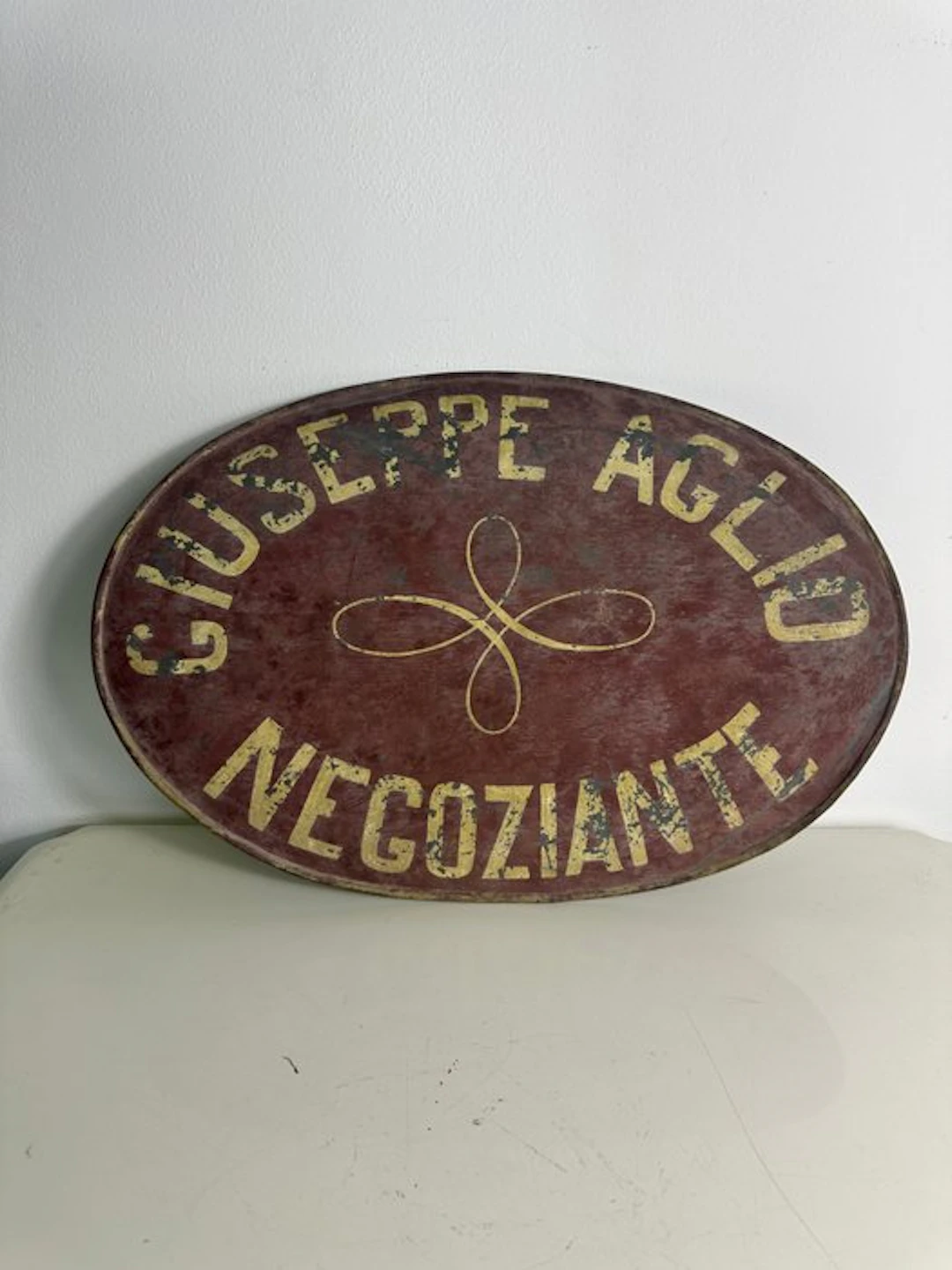 Hand-painted, 1920s - Advertising sign - Metal