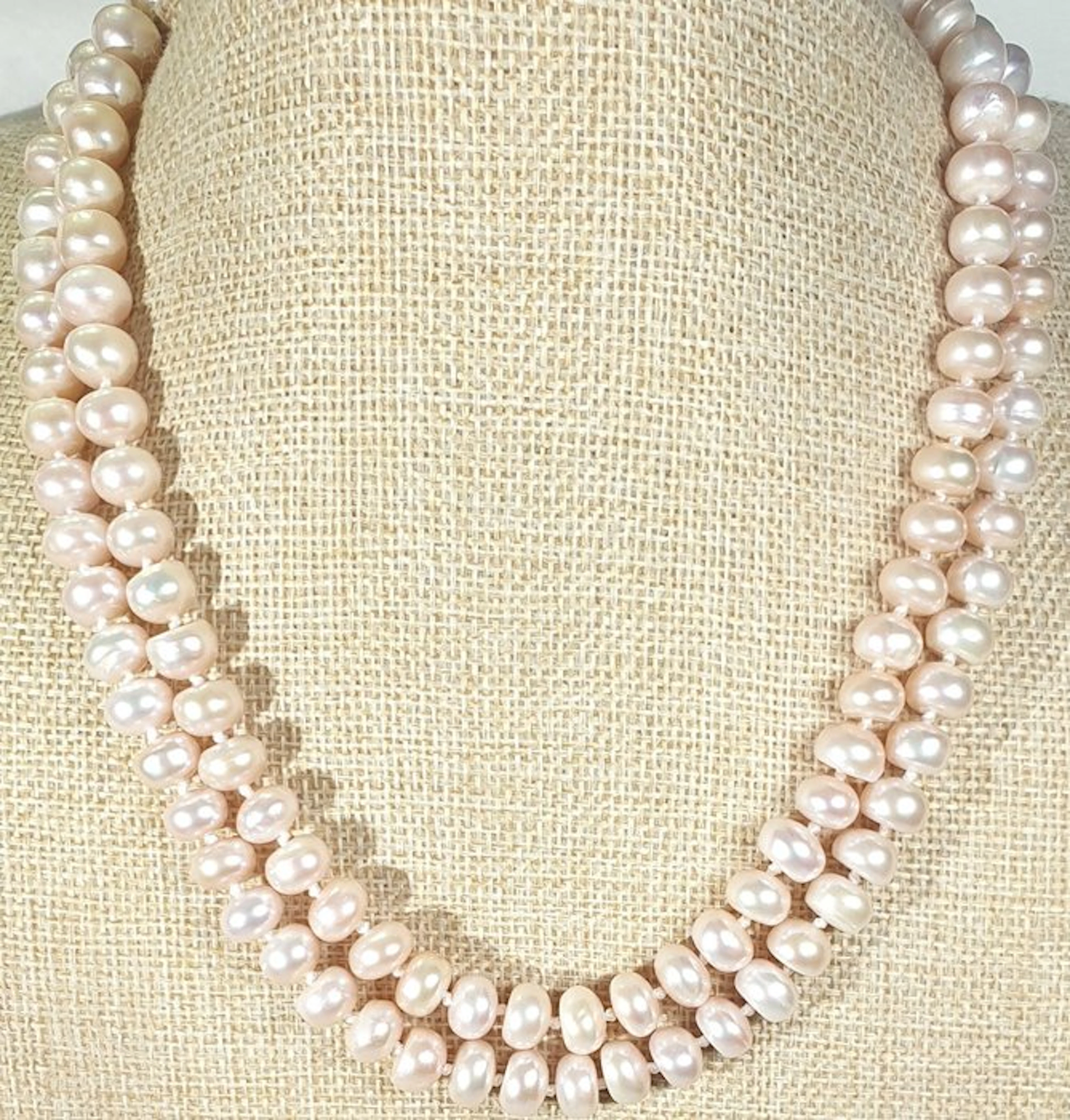 Natural Pink Freshwater Pearls - LONG OPERA - Symbol of...