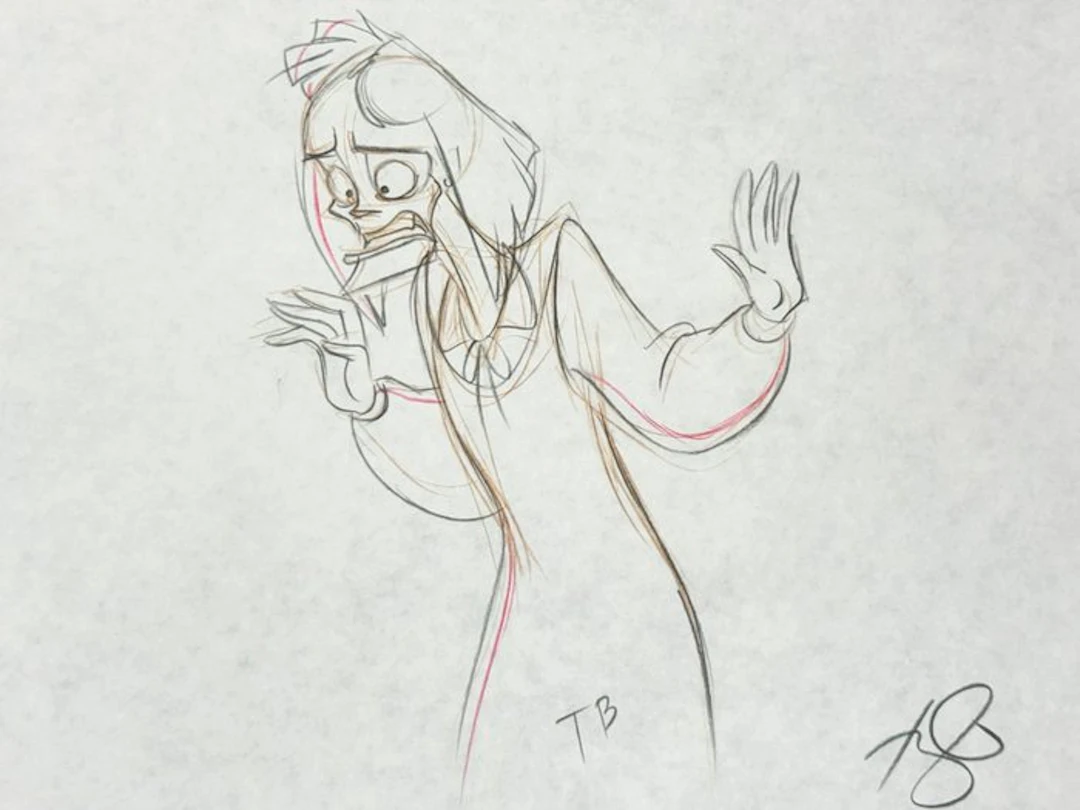 Walt Disney - Original Animation Drawing of Cruella de...