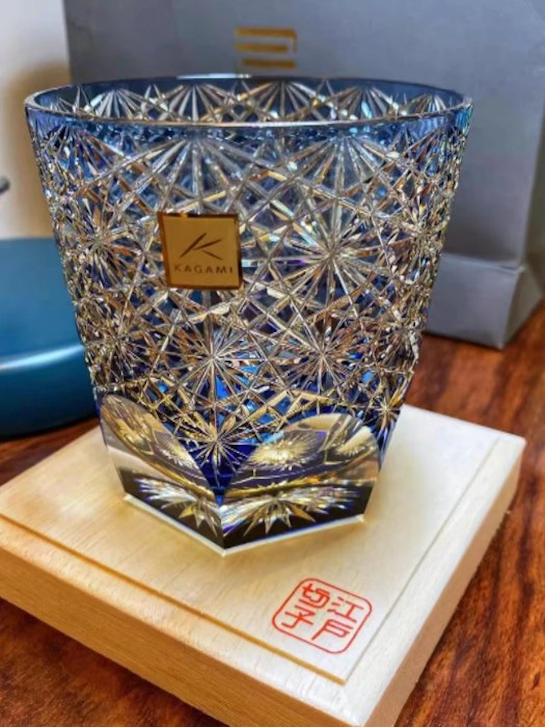 KAGAMI Crystal blue-cut crystal glass - Crystal - Japan - 21st century