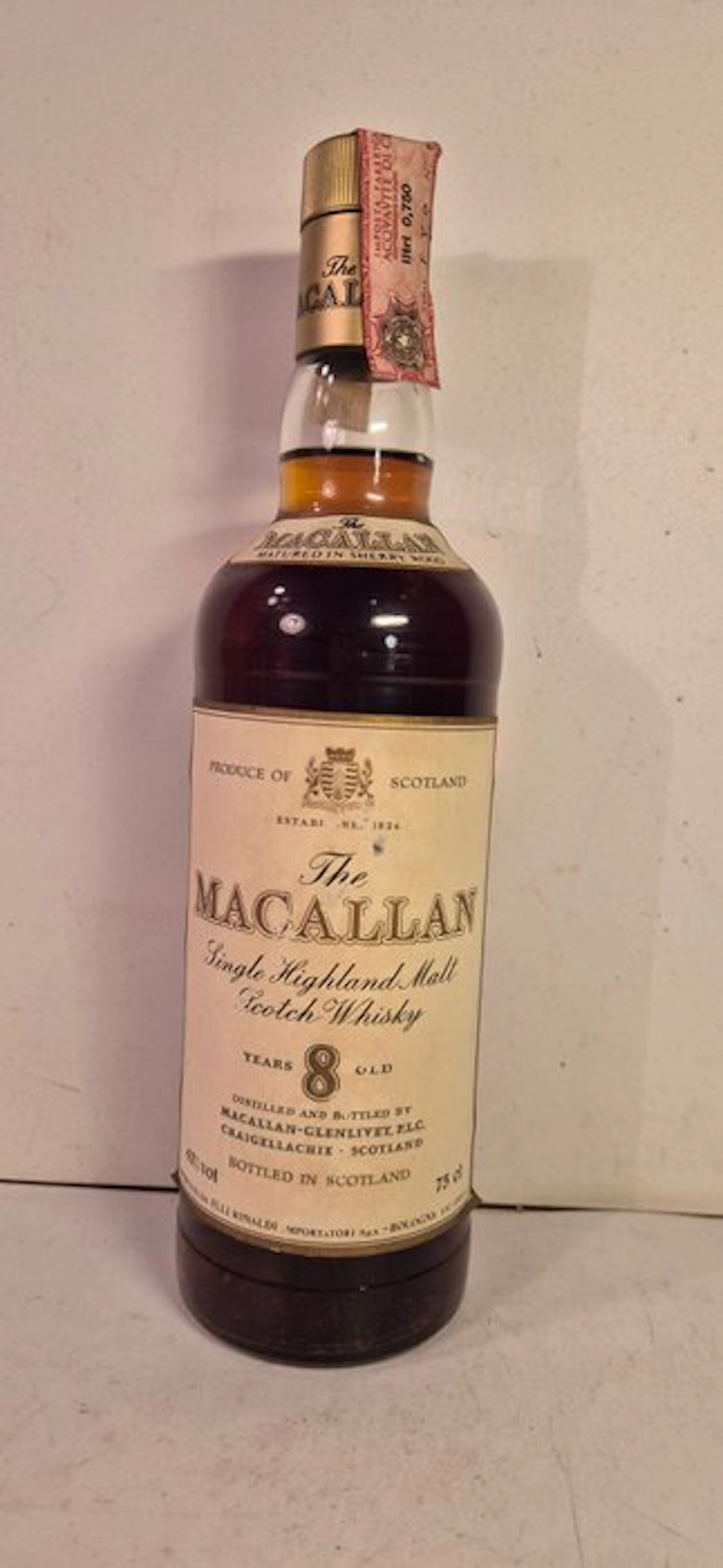 Macallan 8 years old Sherry Wood - b. 1980s - 75cl