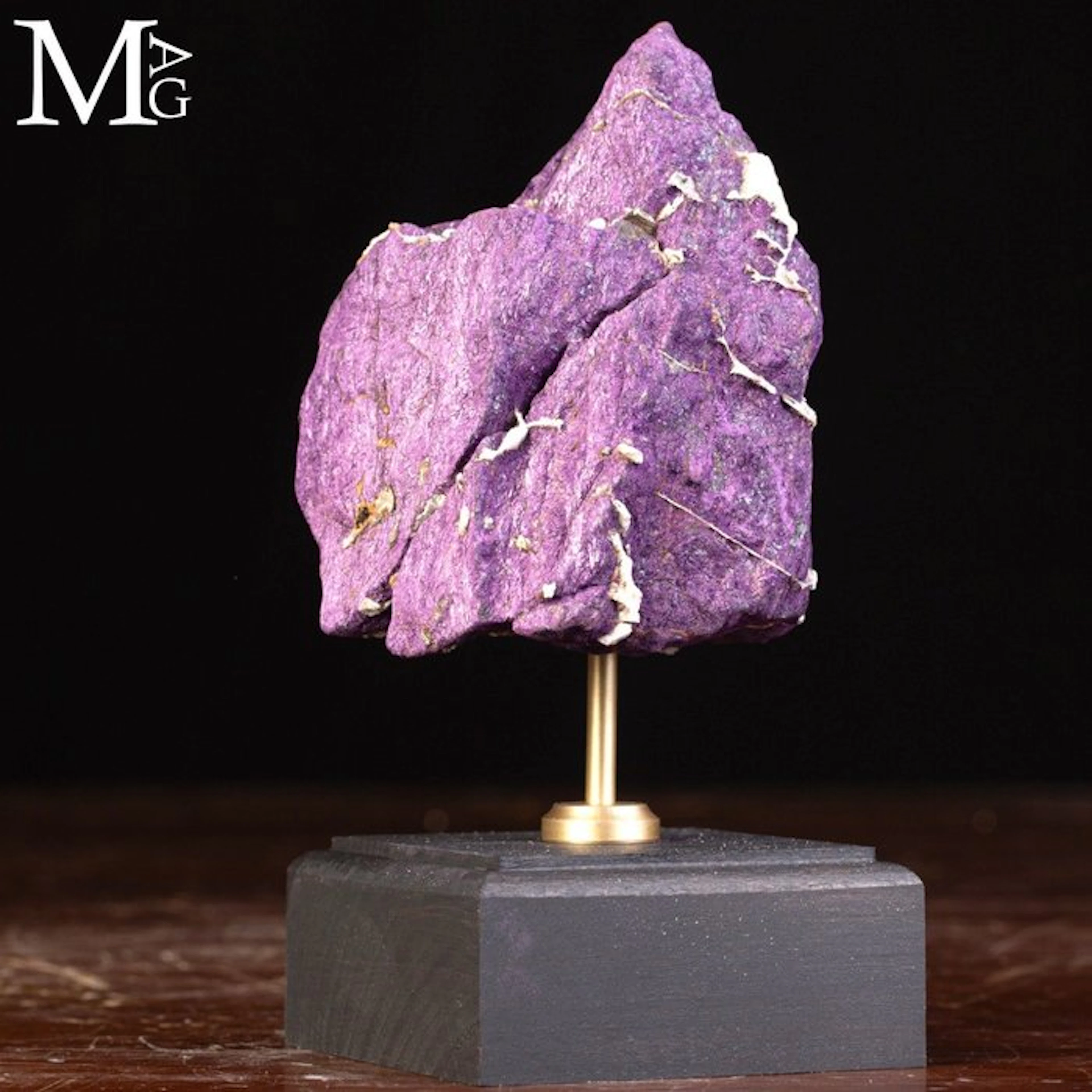 Deep Purple Purpurite Mineral Specimen - Striking Rough...