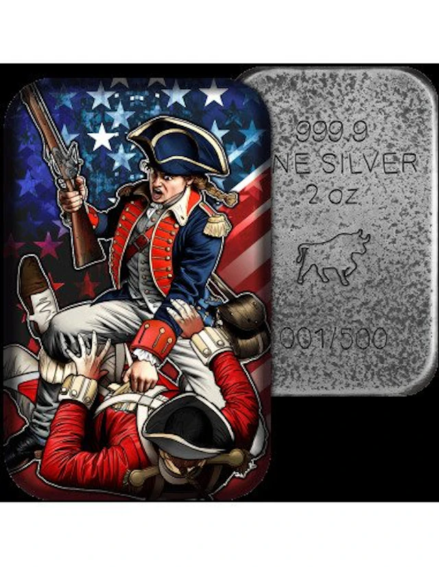 United States. Silver bar 2024 Independence Day, 2 Oz (.999)
