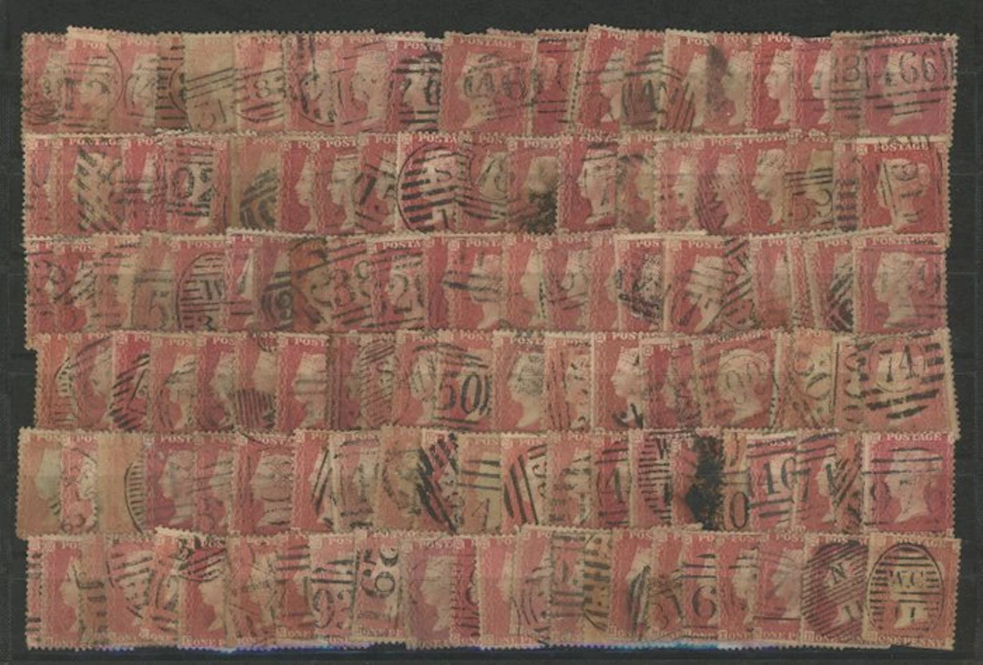 Great Britain - Beautiful accumulation of classic Victoria Penny Red stamps