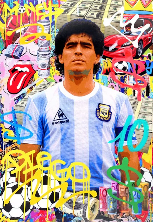 Golden Boy (2000) - "MARADONA" Original Artwork-(1/1)